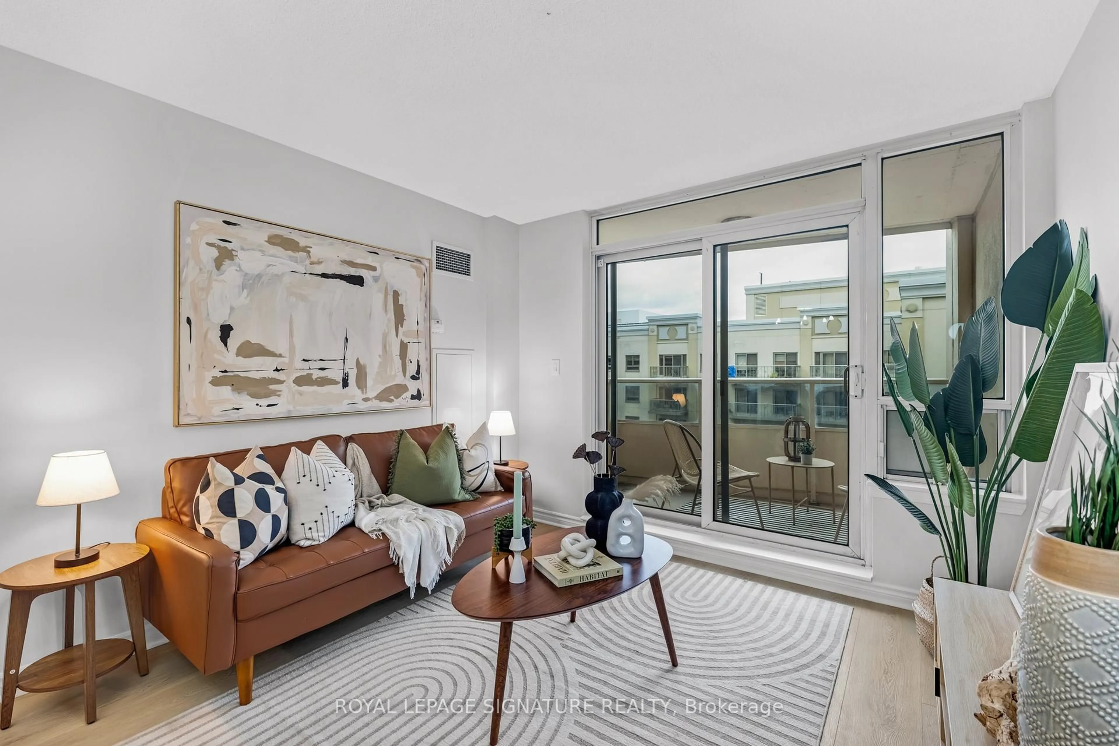 Living room with furniture, unknown for 8 Rean Dr #802, Toronto Ontario M2K 3B9