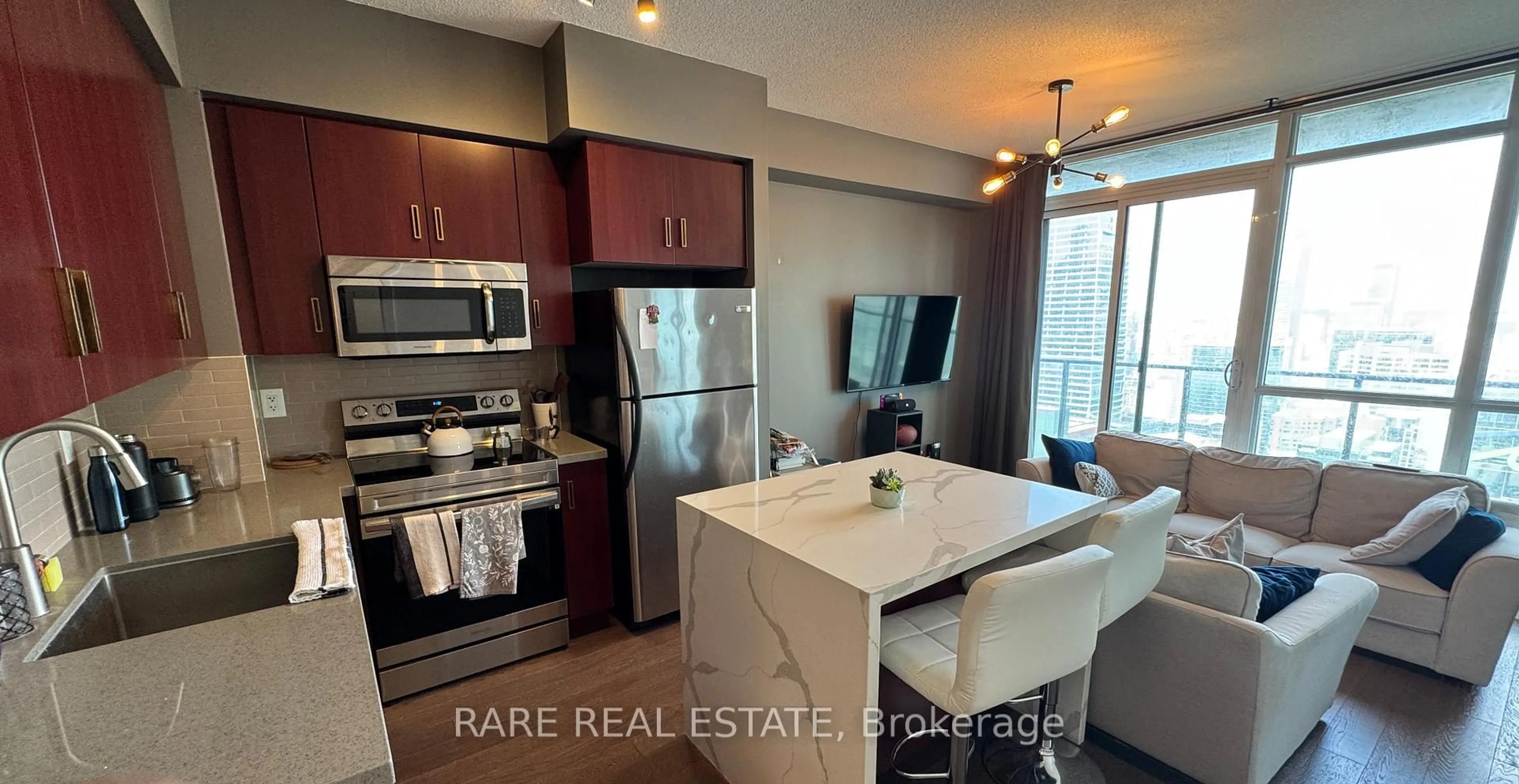 Open concept kitchen, unknown for 55 Bremner Blvd #4503, Toronto Ontario M5J 0A6