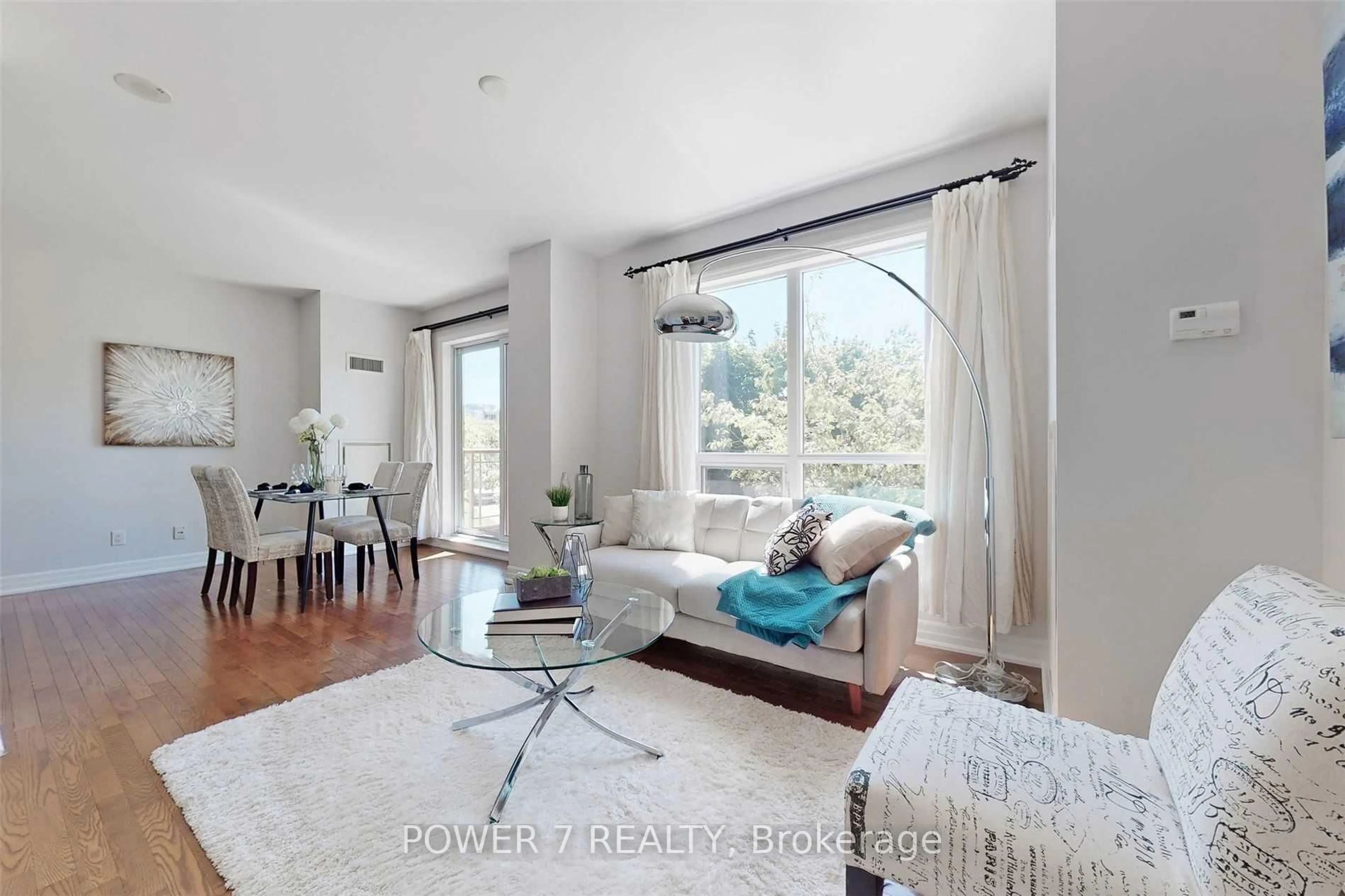 Living room with furniture, unknown for 15 Rean Dr #204, Toronto Ontario M2K 0A7