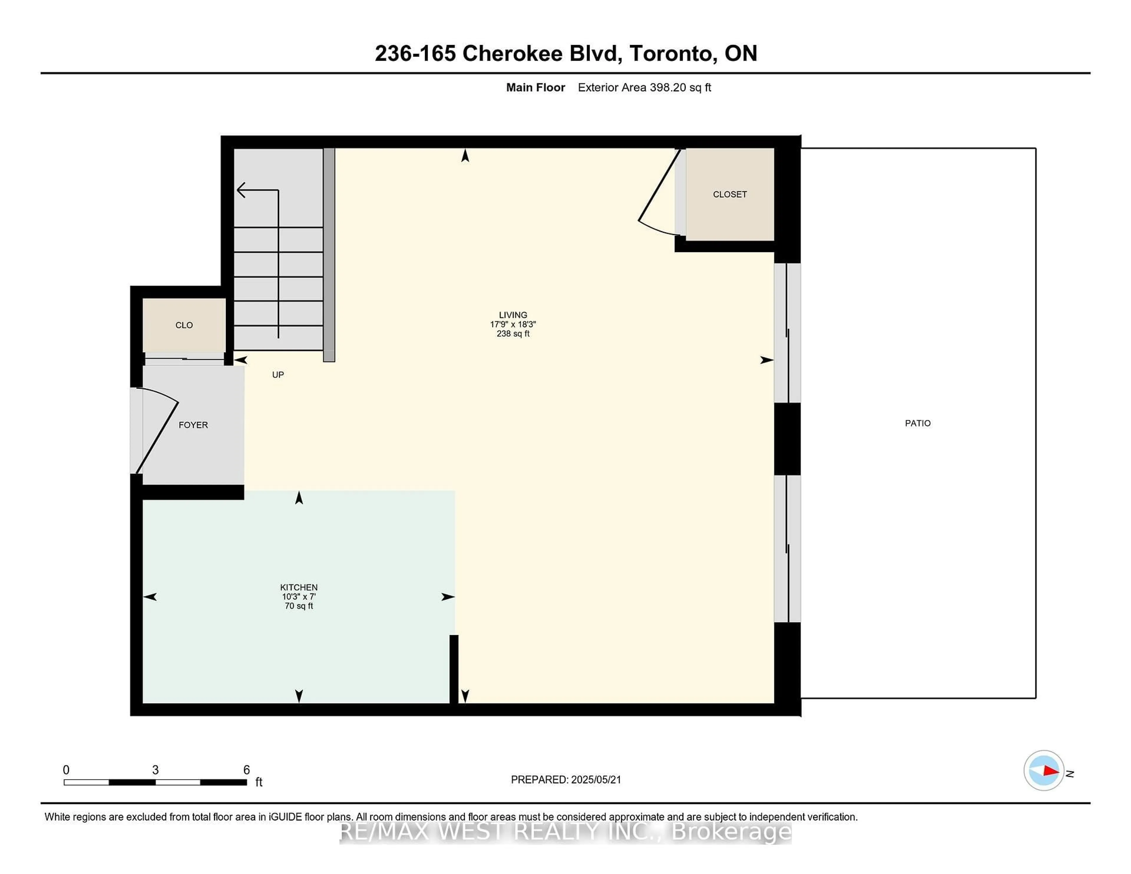 Floor plan for 165 Cherokee Blvd #236, Toronto Ontario M2J 4T7
