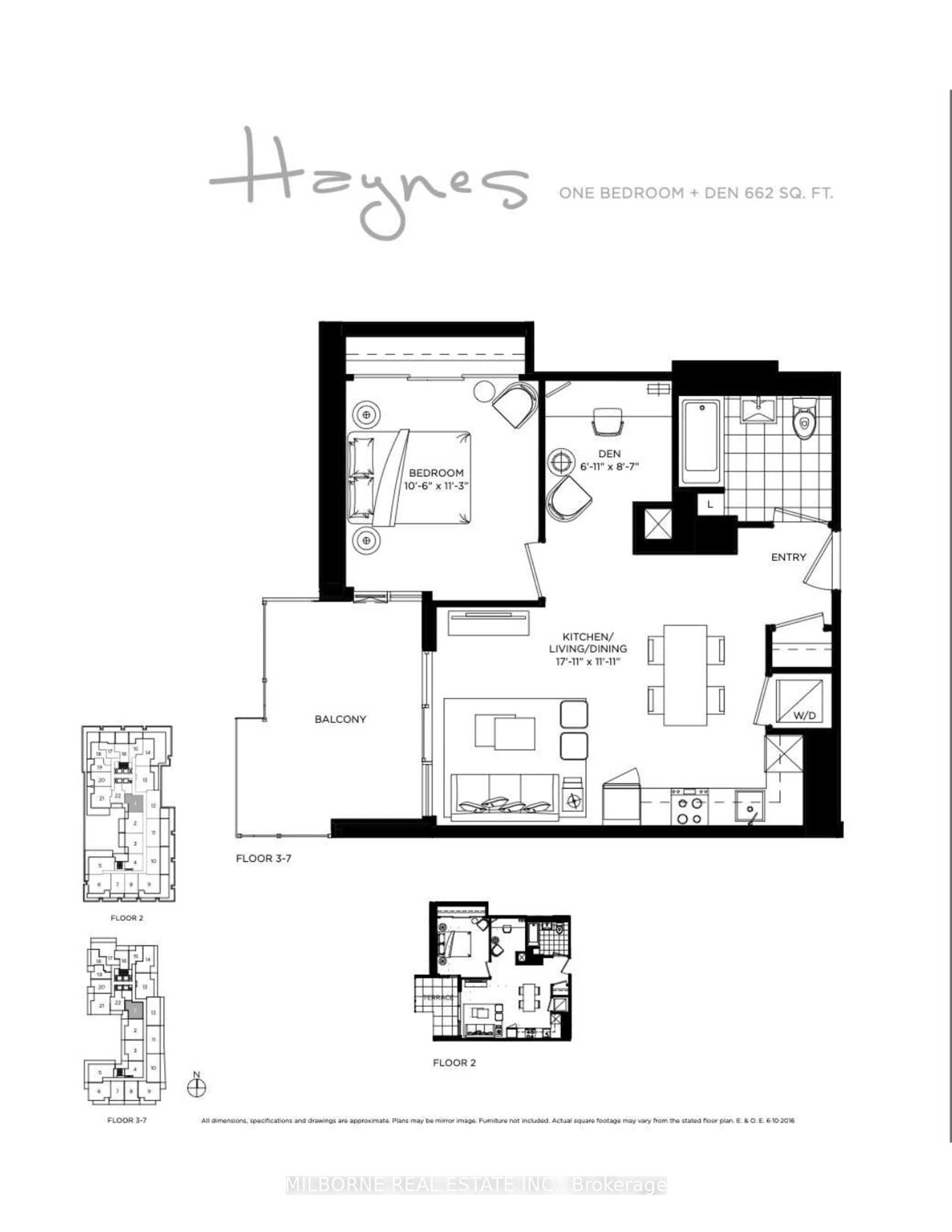 Floor plan for 20 O'Neill Rd #223, Toronto Ontario M3C 0R2