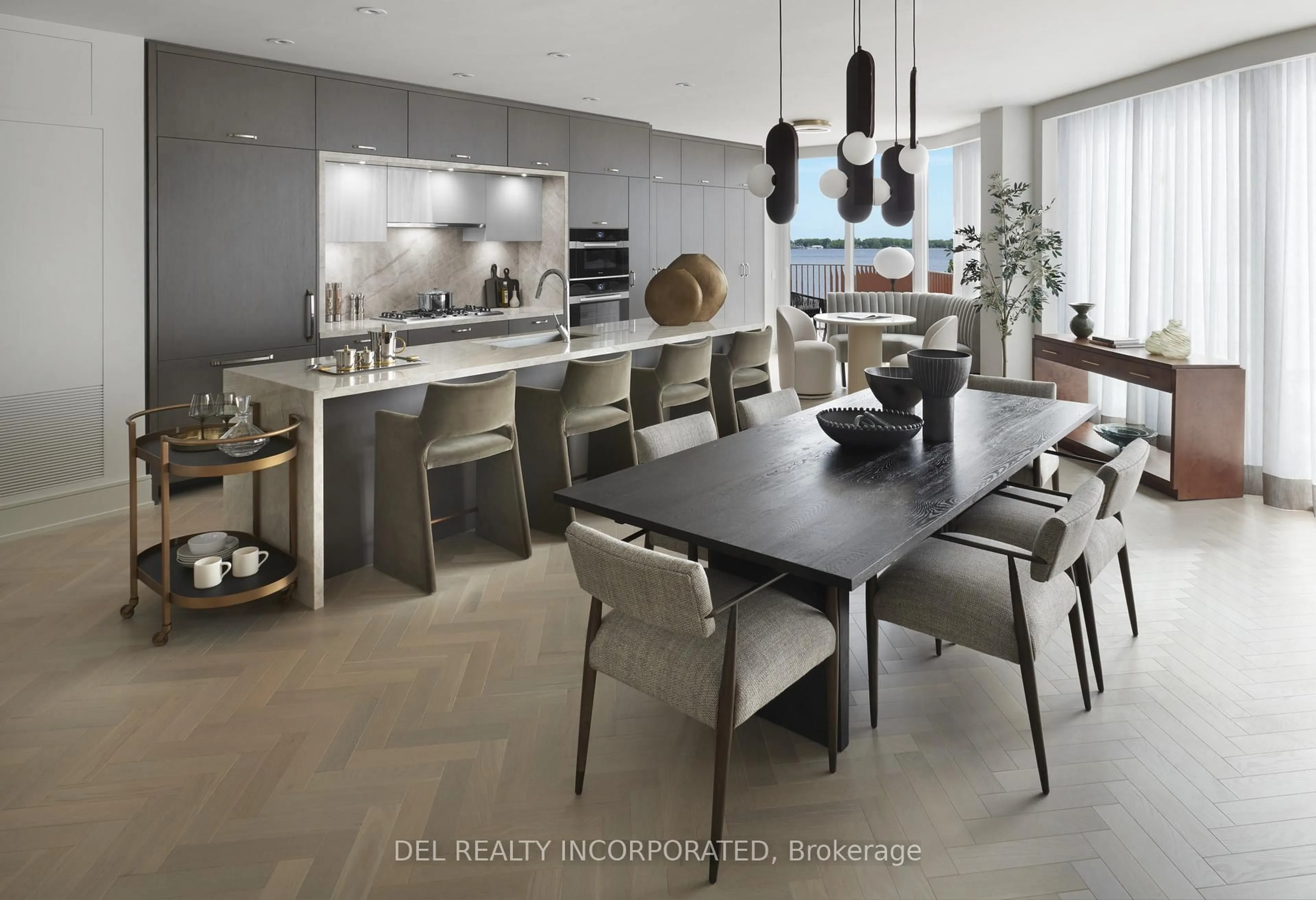 Contemporary kitchen, ceramic/tile floor for 155 Merchants' Wharf #815, Toronto Ontario M5A 0Y4