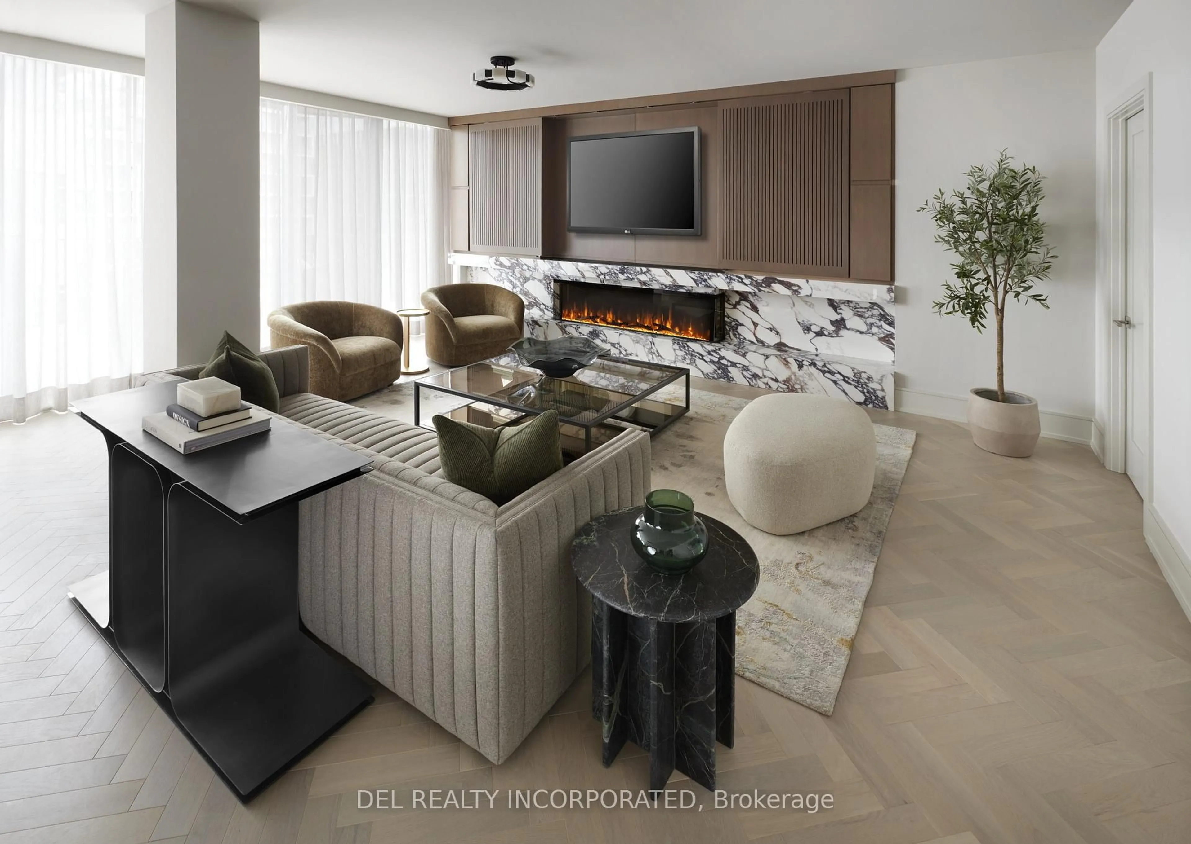 Living room with furniture, ceramic/tile floor for 155 Merchants' Wharf #815, Toronto Ontario M5A 0Y4