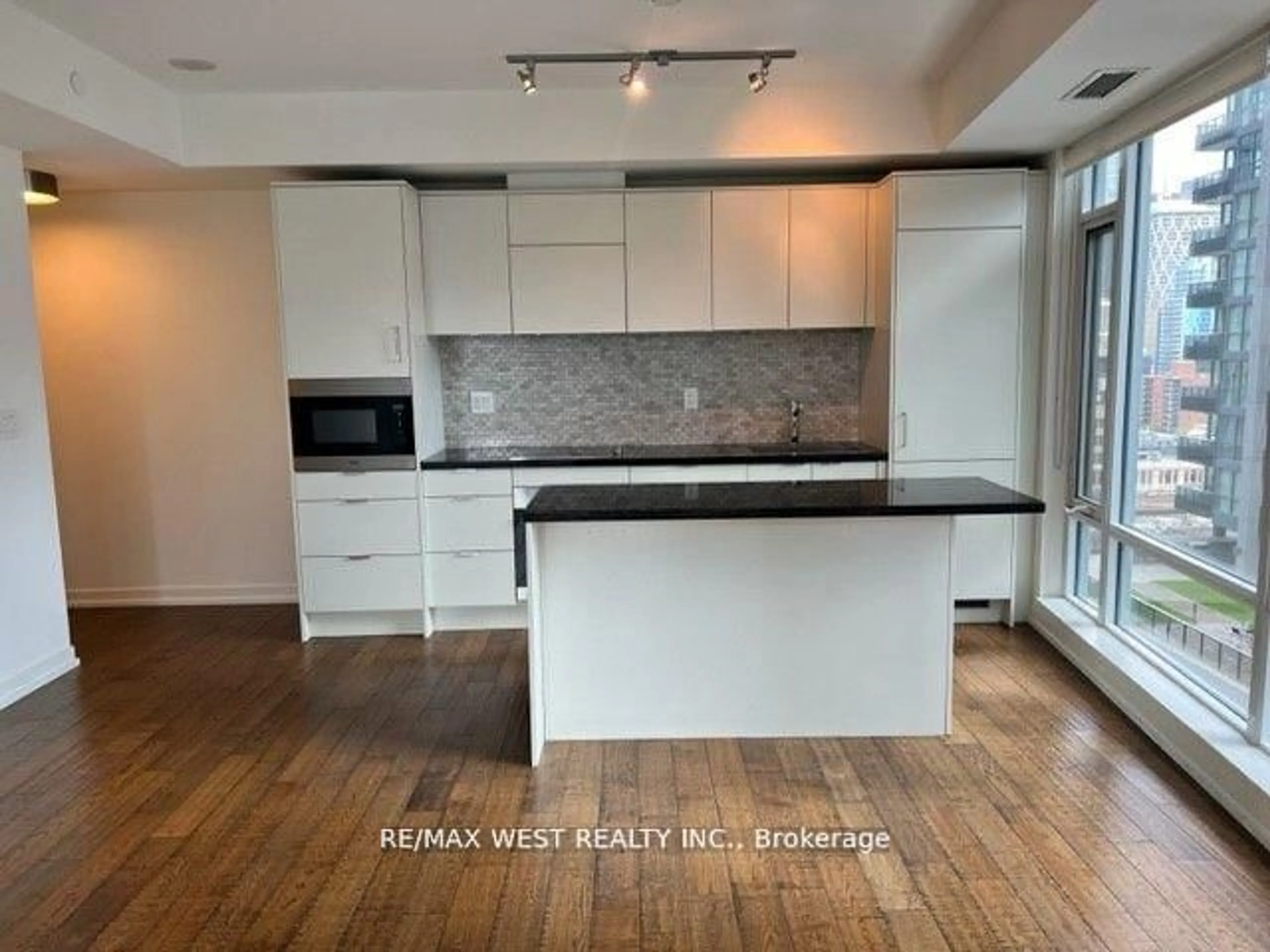 Open concept kitchen, wood/laminate floor for 21 Widmer St #1209, Toronto Ontario M5V 2E8