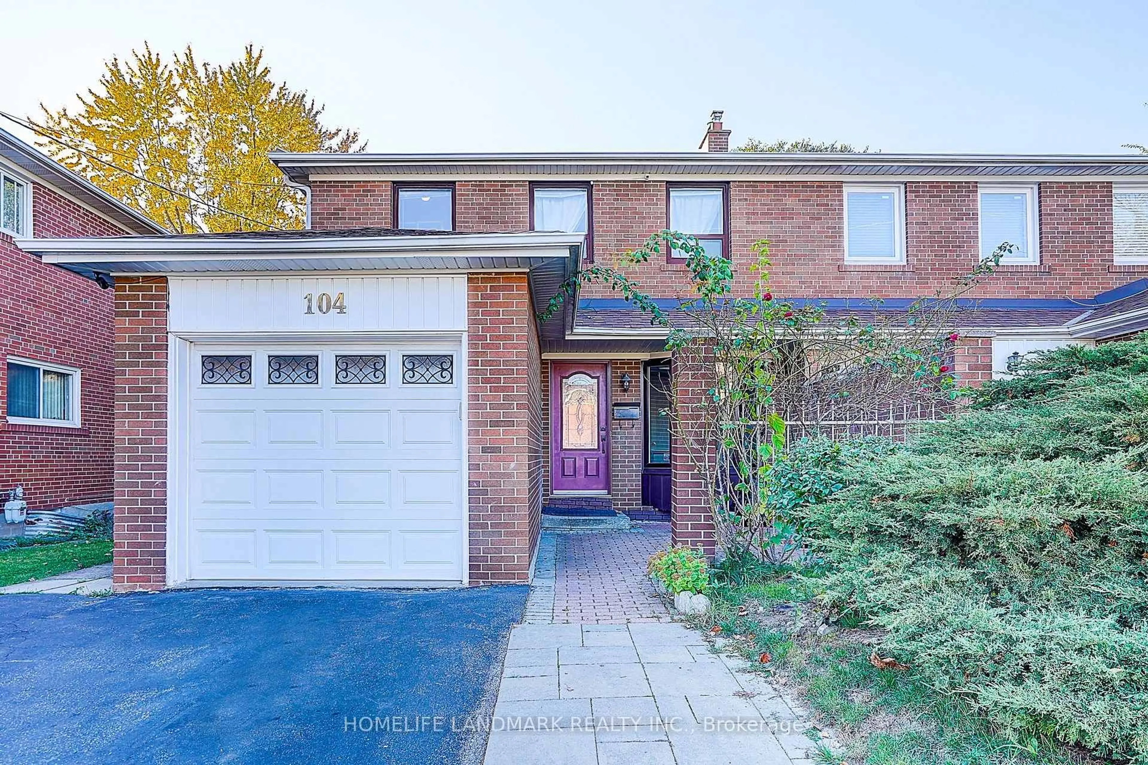 Home with brick exterior material, street for 104 Tanjoe Cres, Toronto Ontario M2M 1P7