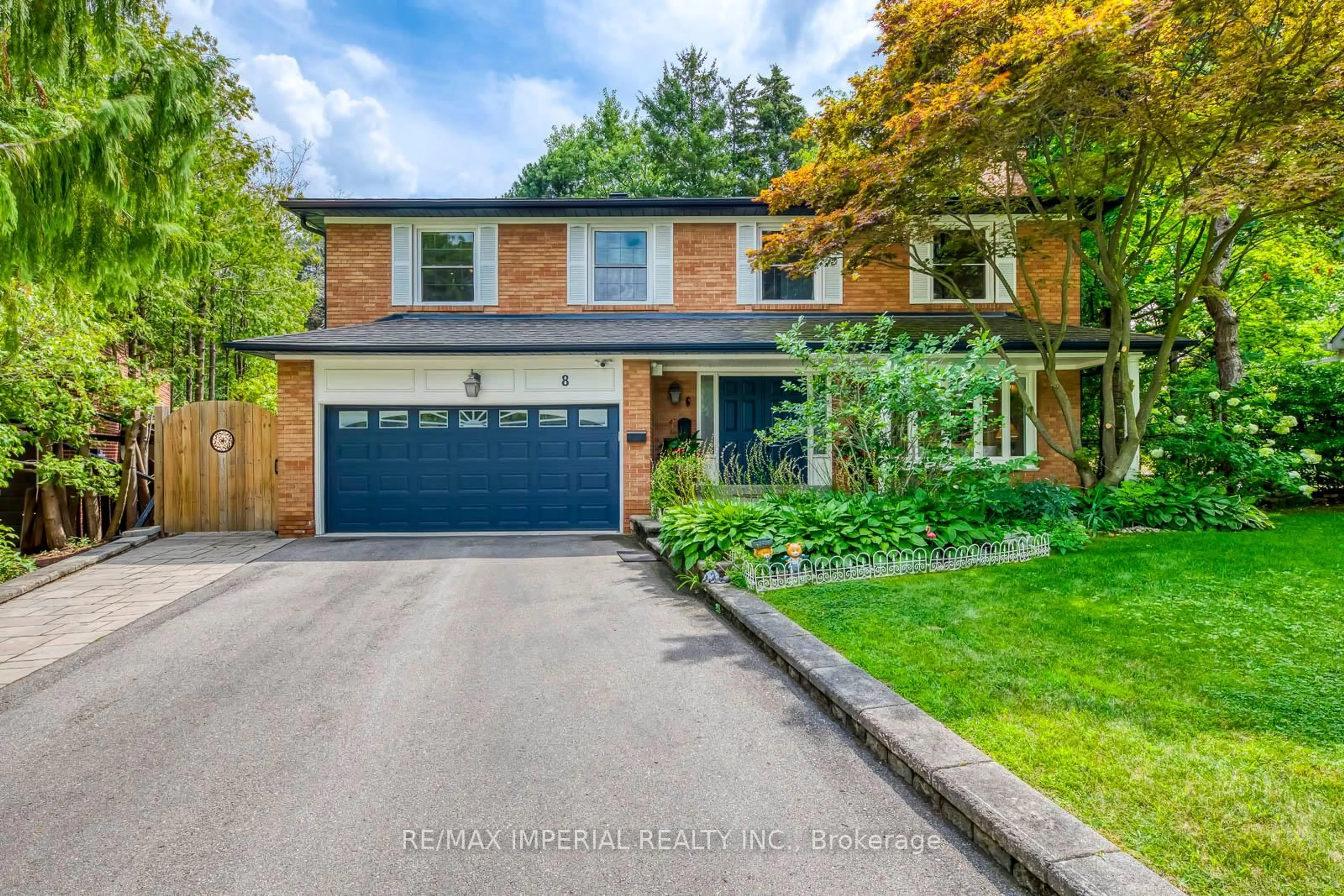 Home with brick exterior material, street for 8 Medalist Rd, Toronto Ontario M2P 1Y3