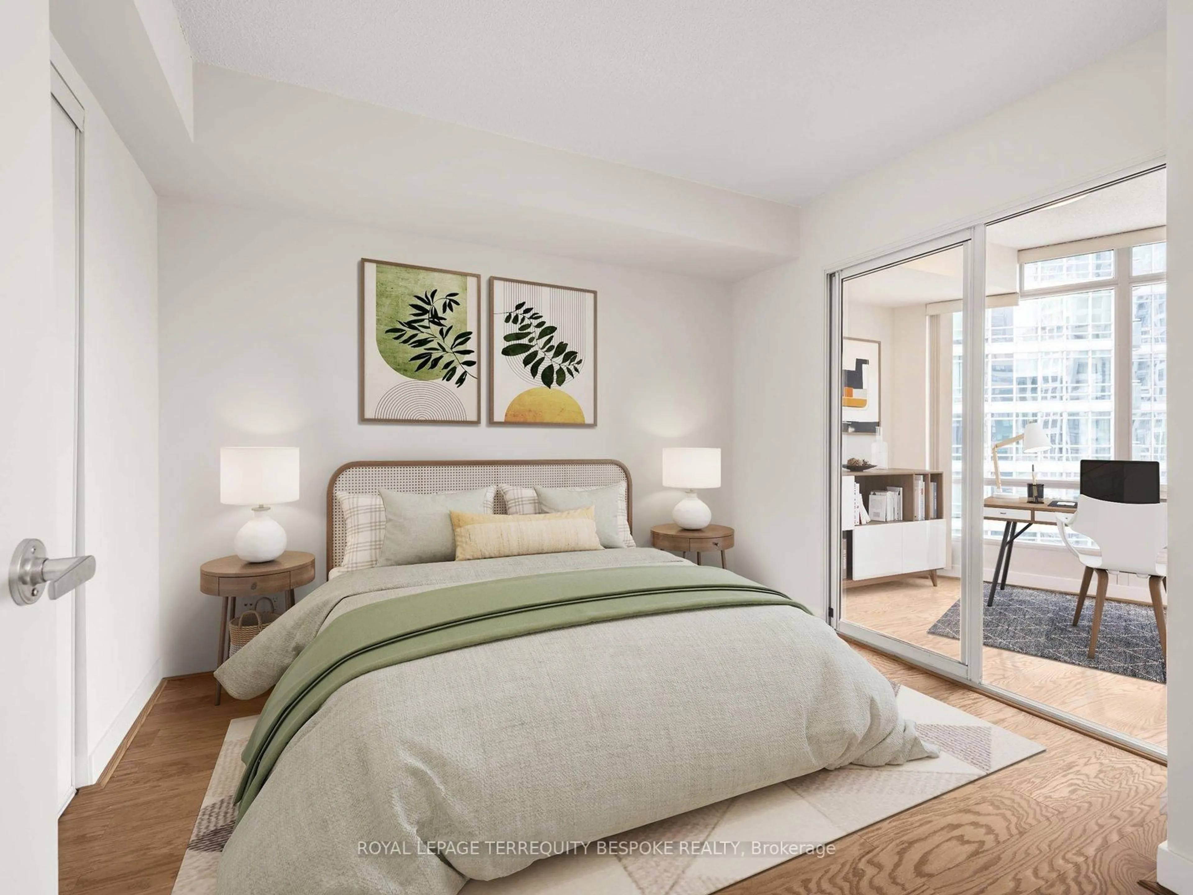 Bedroom with bed, unknown for 373 Front St #1002, Toronto Ontario M5V 3R7