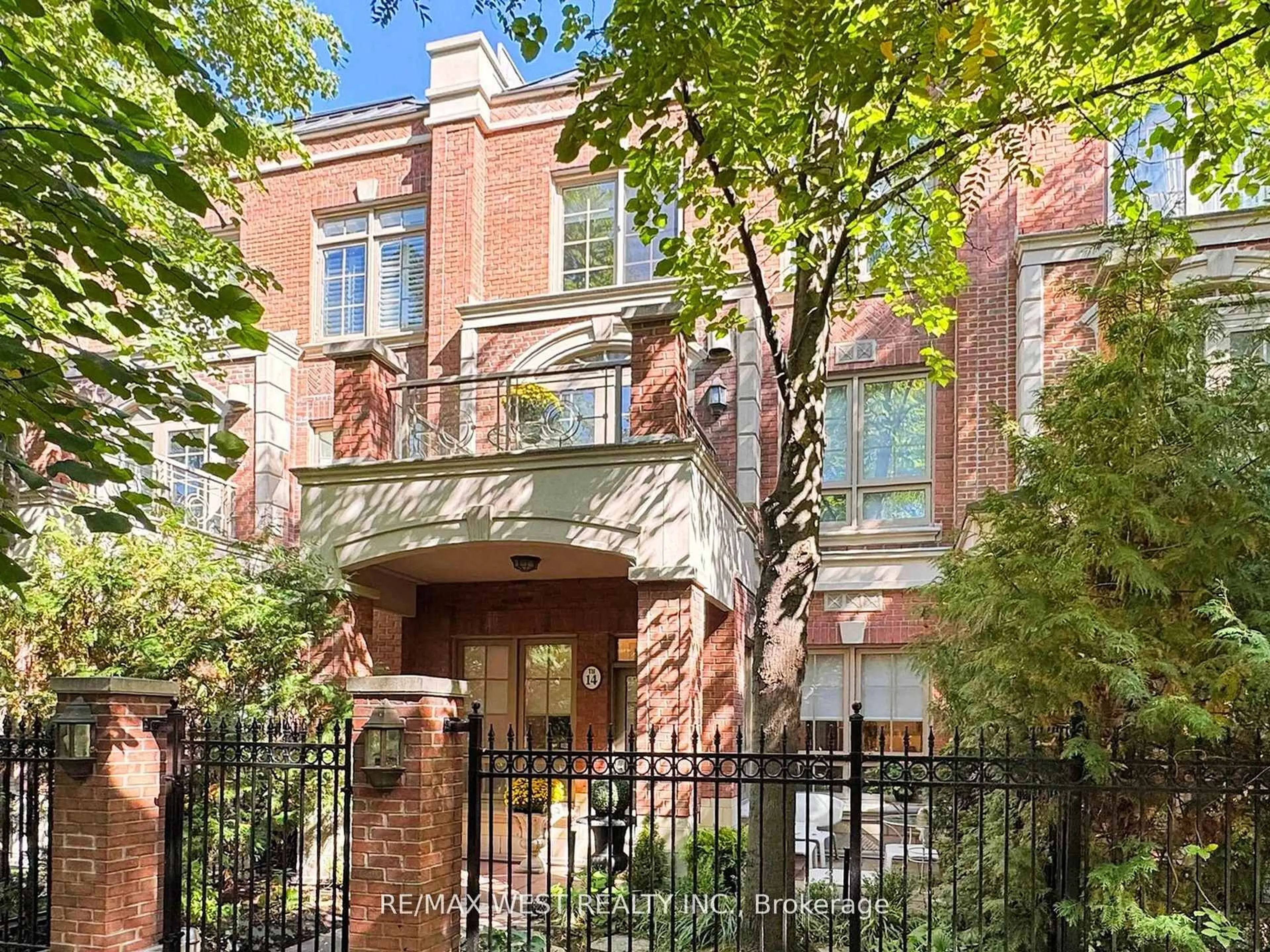 Home with brick exterior material, street for 20 Burkebrook Pl #Th 14, Toronto Ontario M4G 0A1