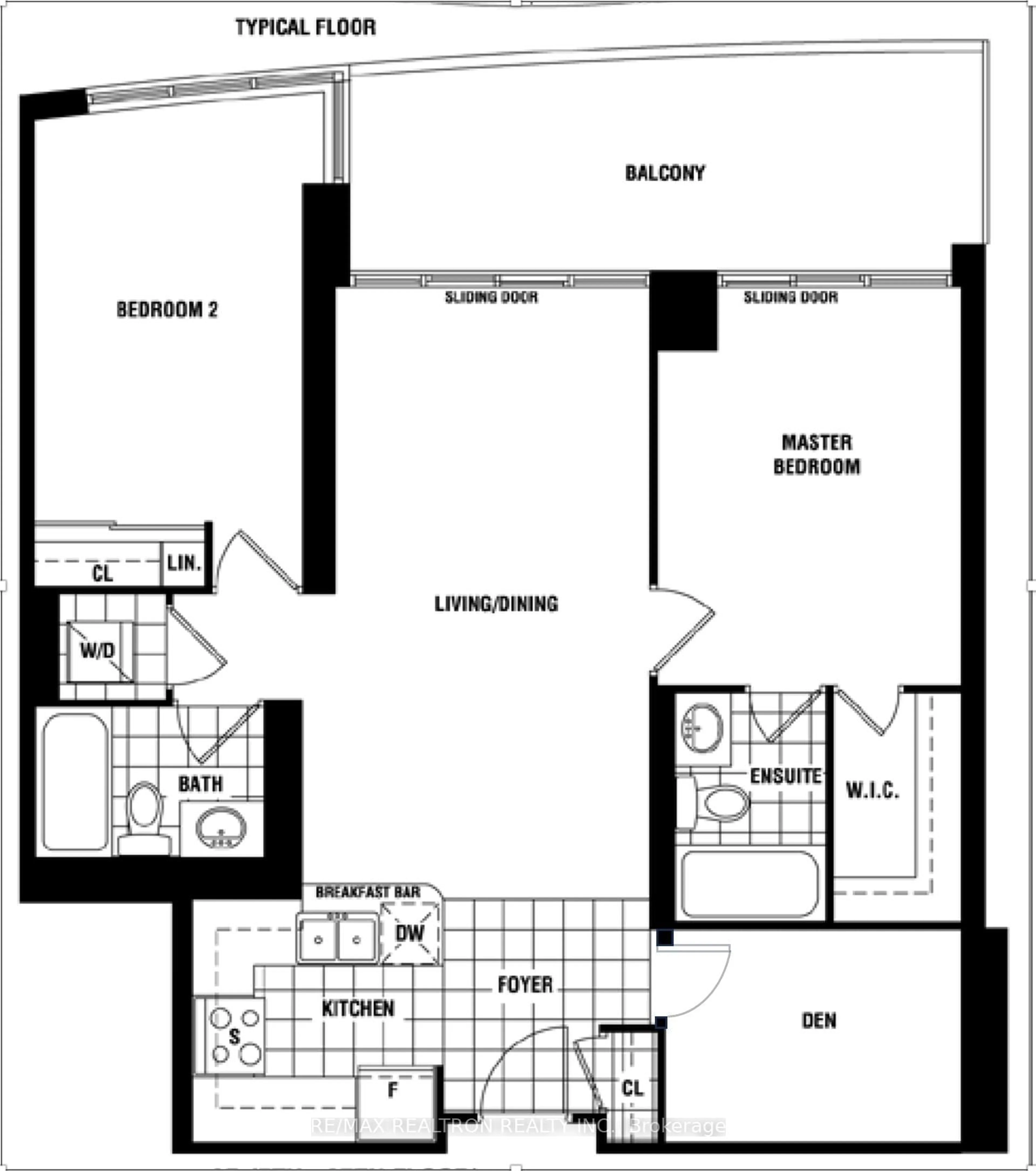Floor plan for 23 Hollywood Ave #806, Toronto Ontario M2N 7L8
