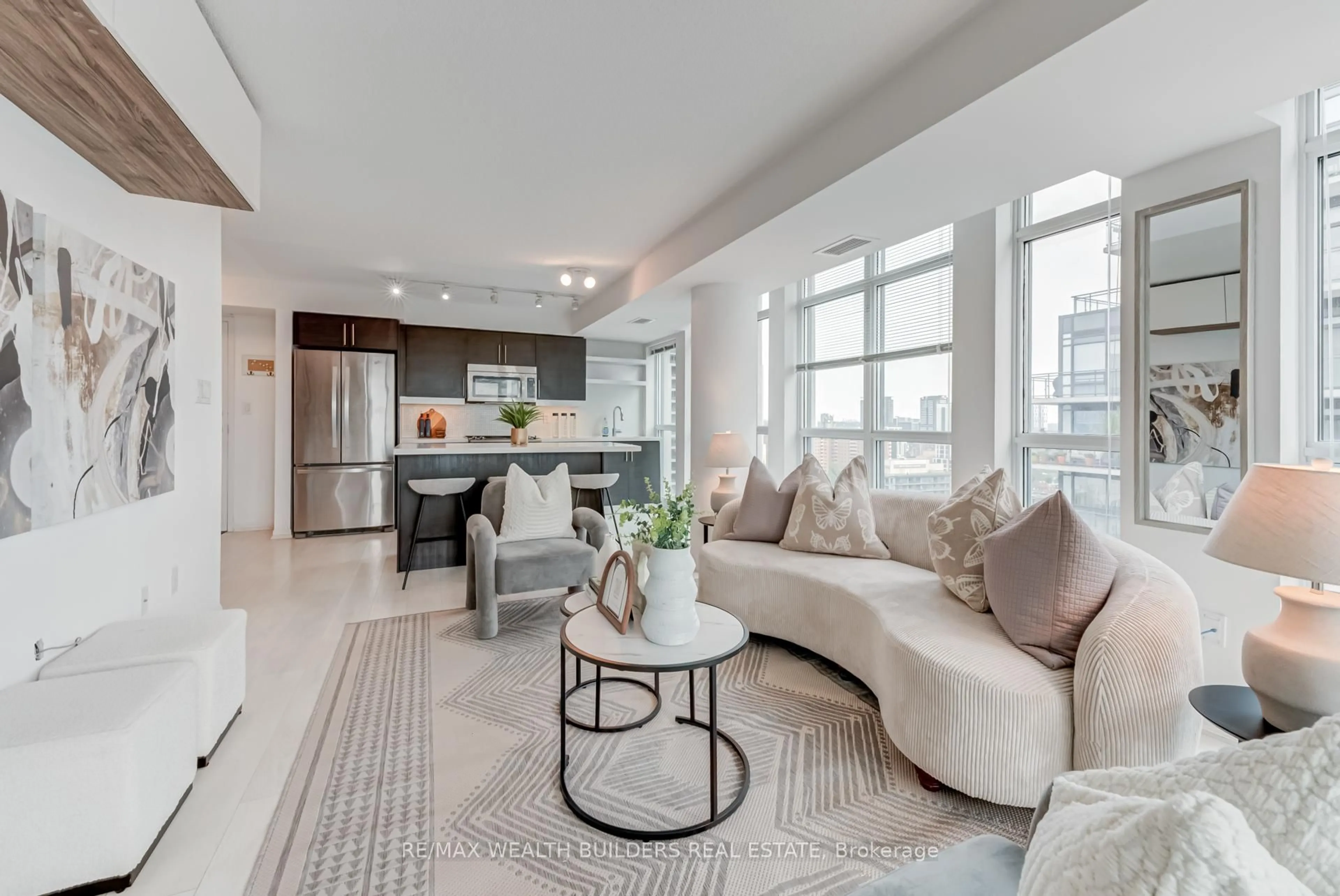 Living room with furniture, unknown for 400 Adelaide St #2322, Toronto Ontario M5A 4S3