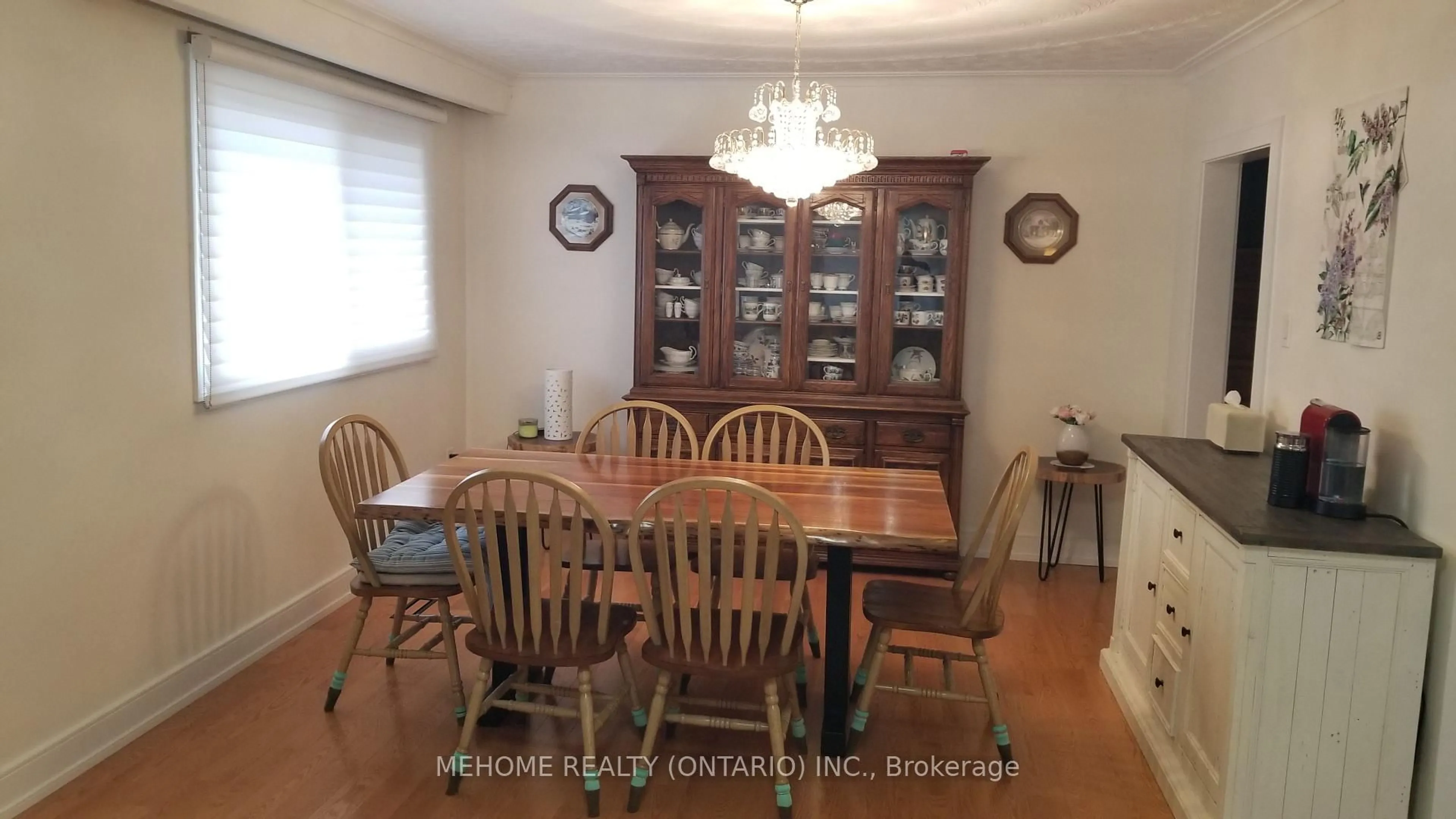 Dining room, wood/laminate floor for 55 Adamede Cres, Toronto Ontario M2H 1B6