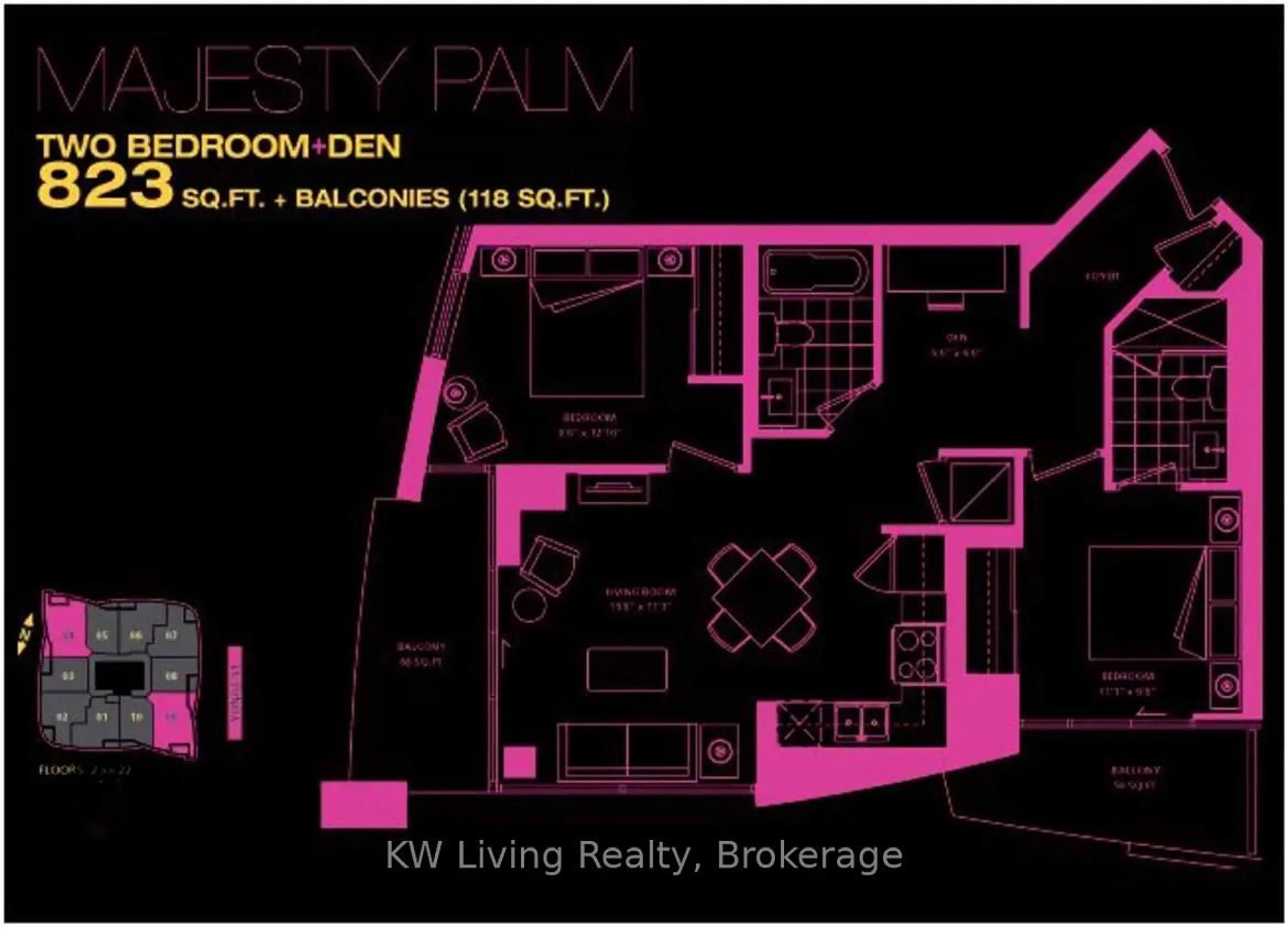 Floor plan for 5740 Yonge St #409, Toronto Ontario M2M 0B1