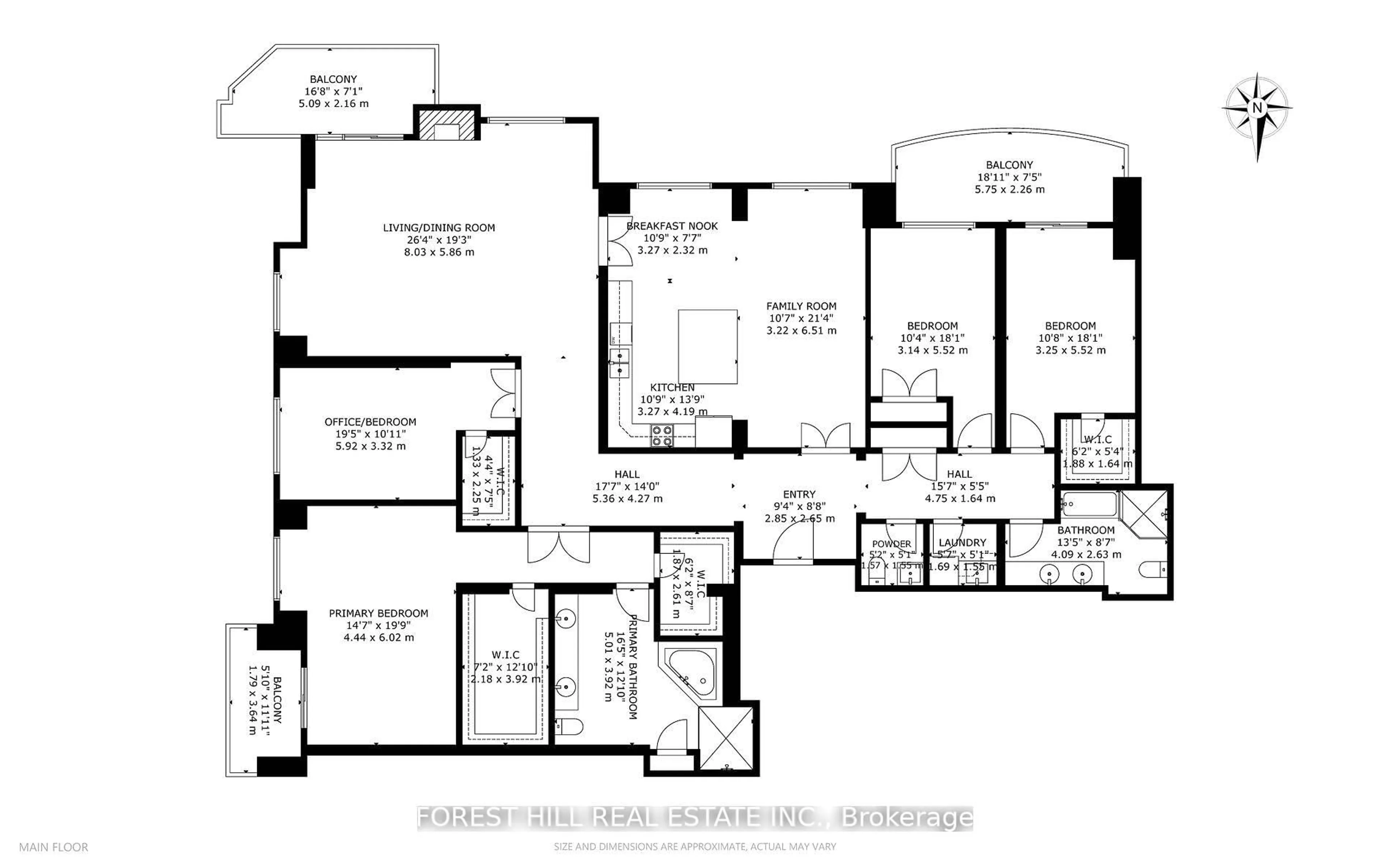 Floor plan for 20 Bloorview Pl #Ph1900, Toronto Ontario M2J 0A6