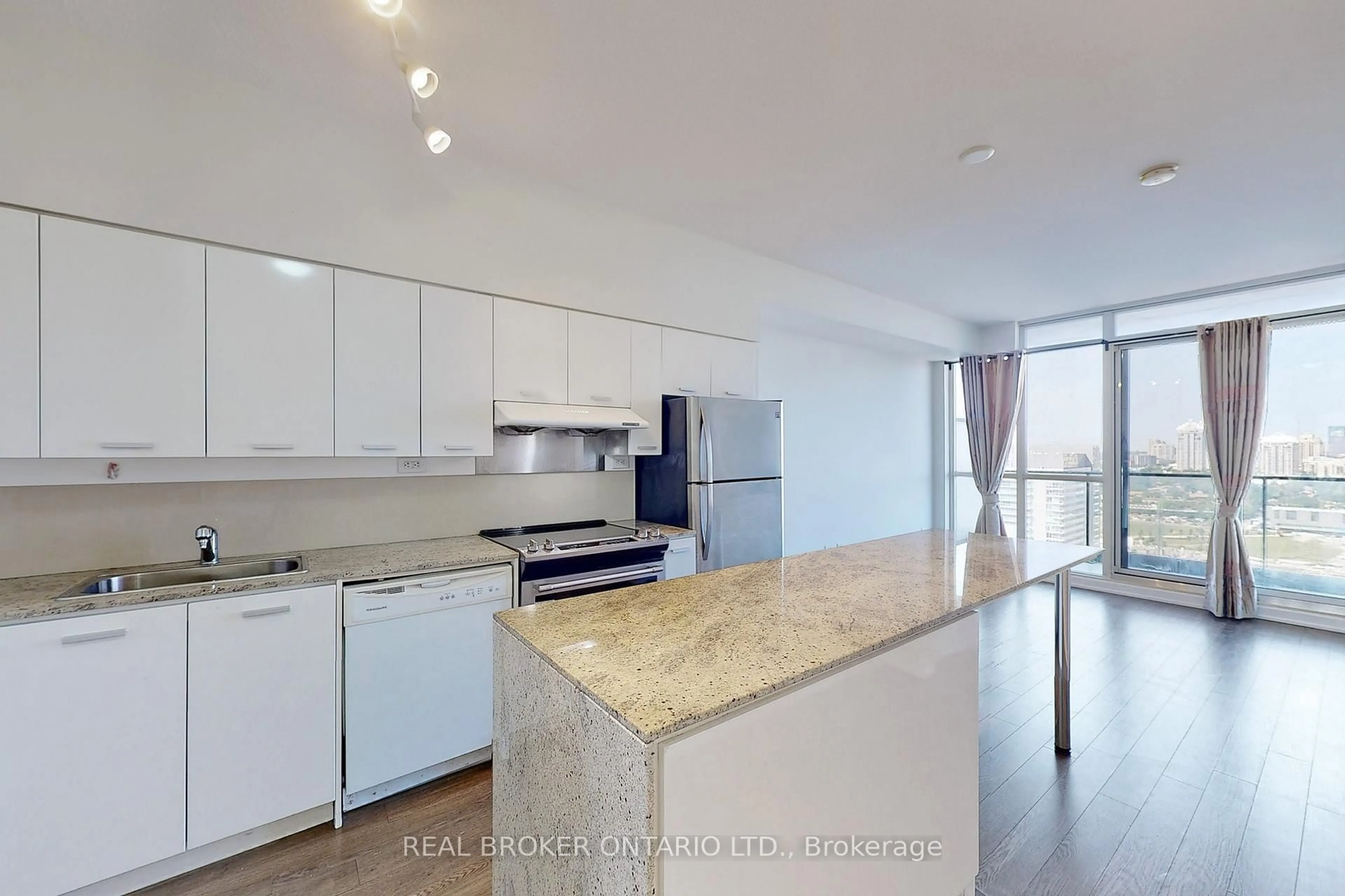 Open concept kitchen, unknown for 33 Singer Crt #2906, Toronto Ontario M2K 0B4