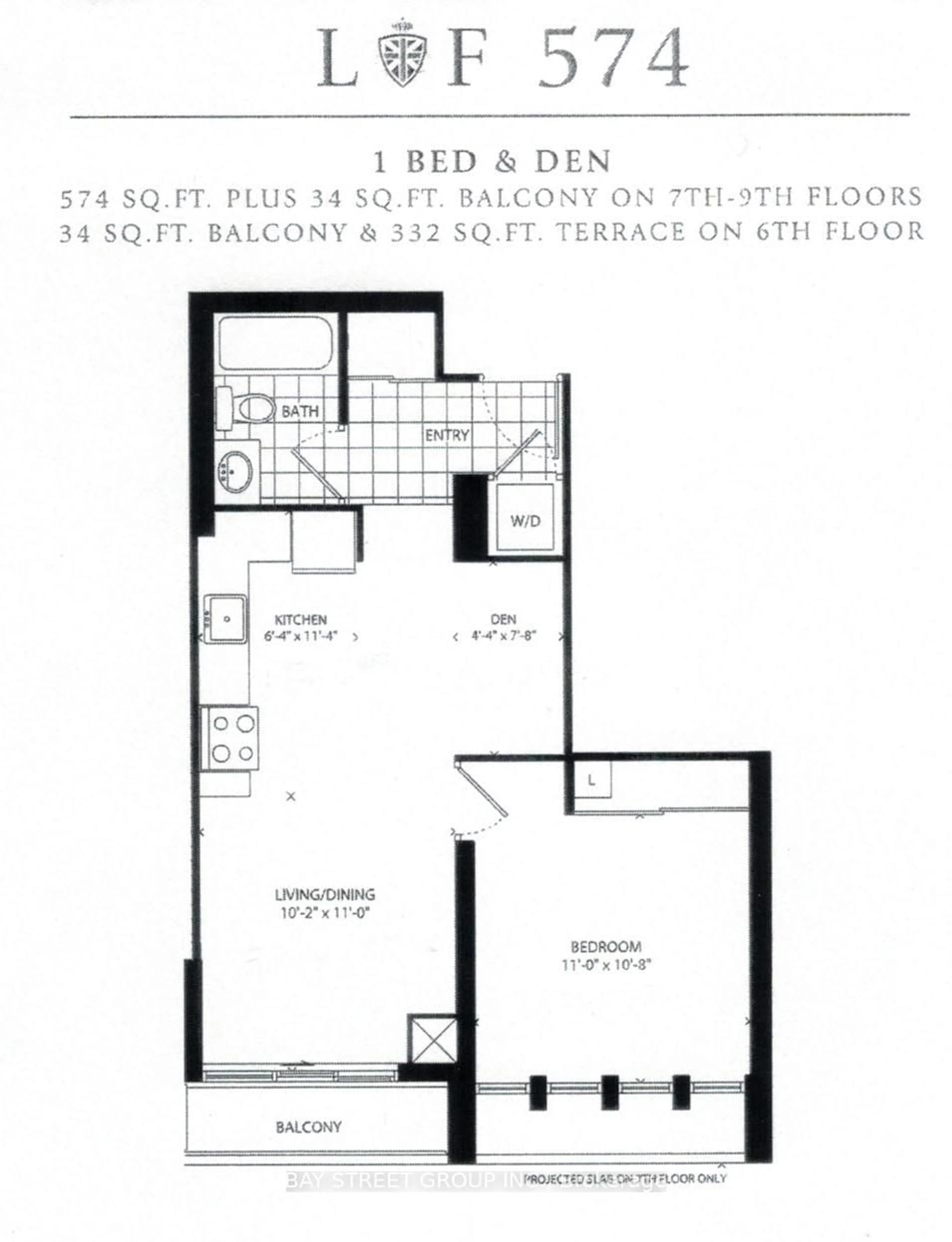 Floor plan for 1486 Bathurst St #708, Toronto Ontario M5P 0A5