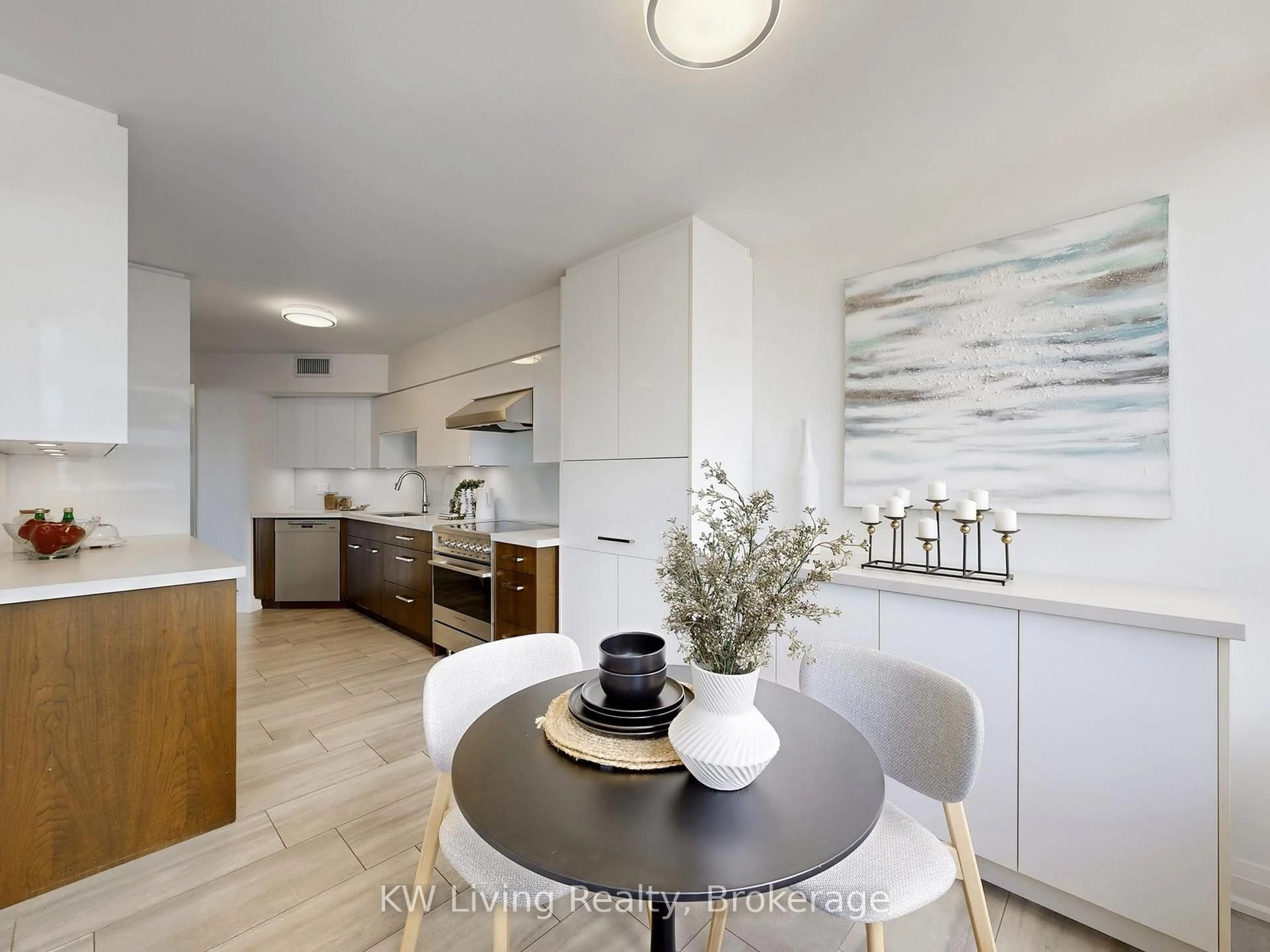 Open concept kitchen, ceramic/tile floor for 30 Greenfield Ave #1104, Toronto Ontario M2N 6N3