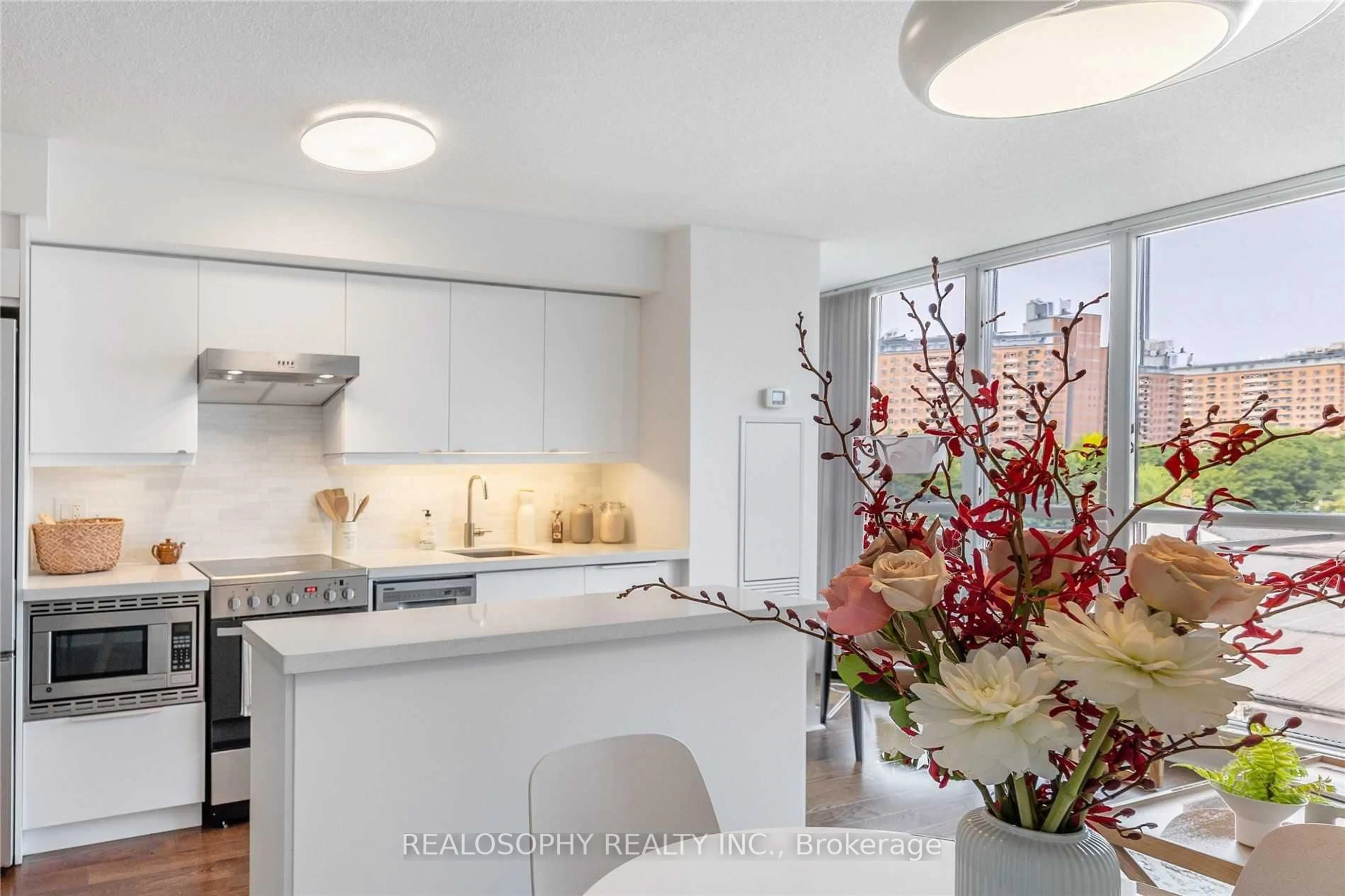 Contemporary kitchen, ceramic/tile floor for 320 Richmond St E St #516, Toronto Ontario M5A 4S7