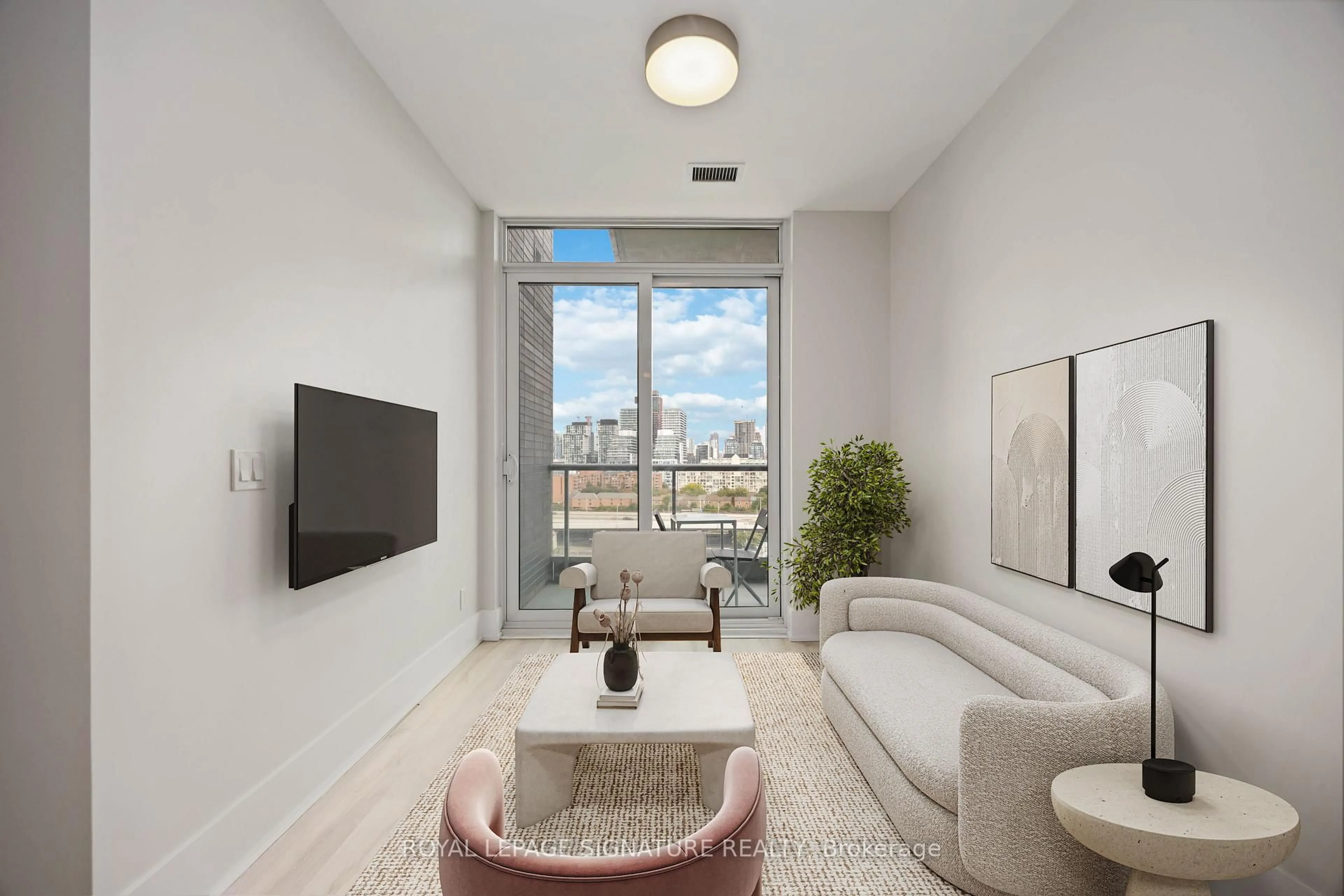 Living room with furniture, unknown for 1 Edgewater Dr #G PH 29, Toronto Ontario M5A 0L1