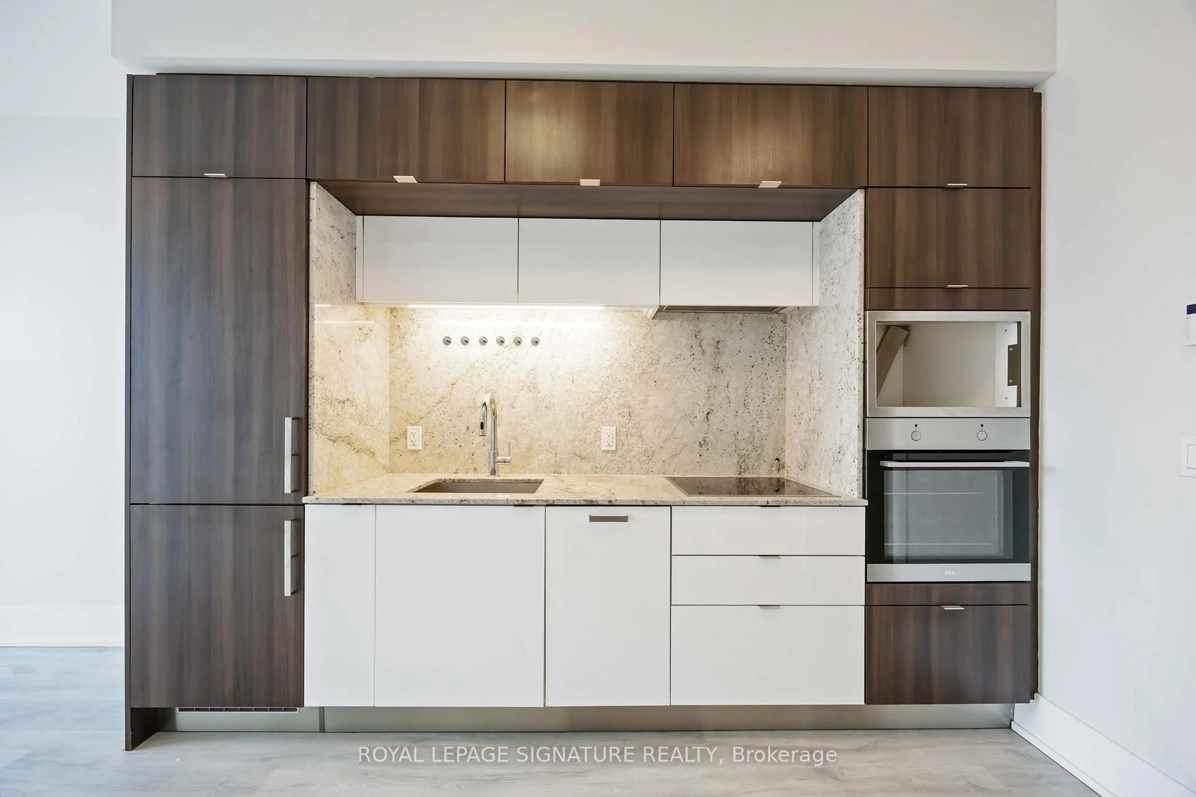 Contemporary kitchen, ceramic/tile floor for 1 Edgewater Dr #G PH 29, Toronto Ontario M5A 0L1