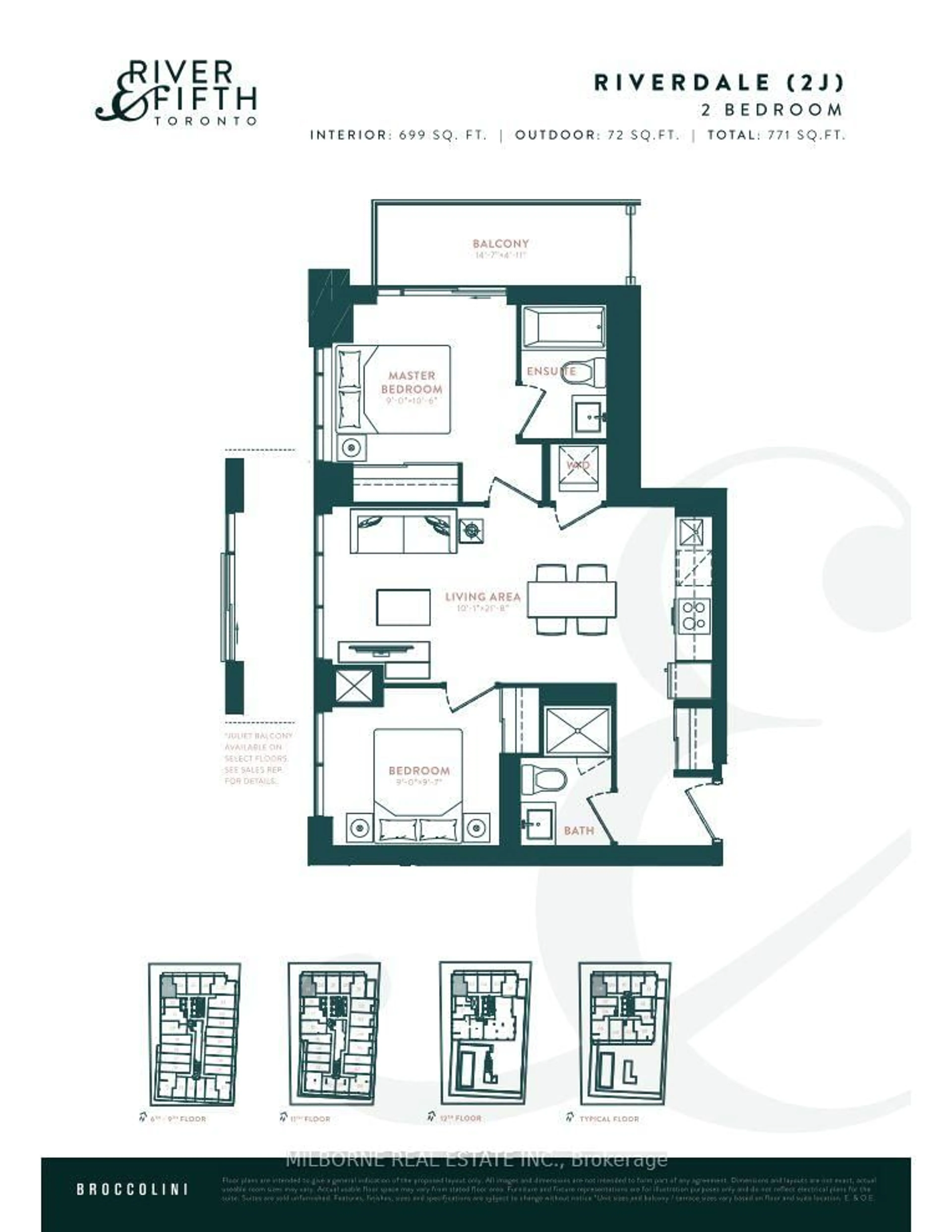 Floor plan for 5 Defries St #3608, Toronto Ontario M5A 0W7