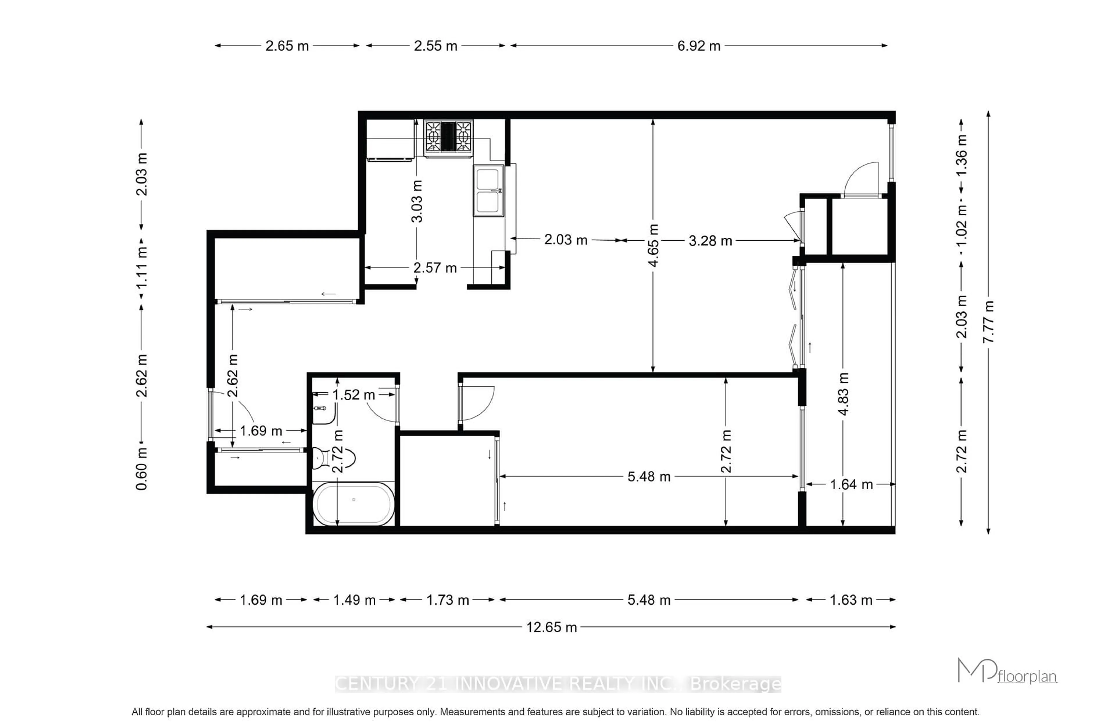 Floor plan for 88 Grandview Way #117, Toronto Ontario M2N 6V6