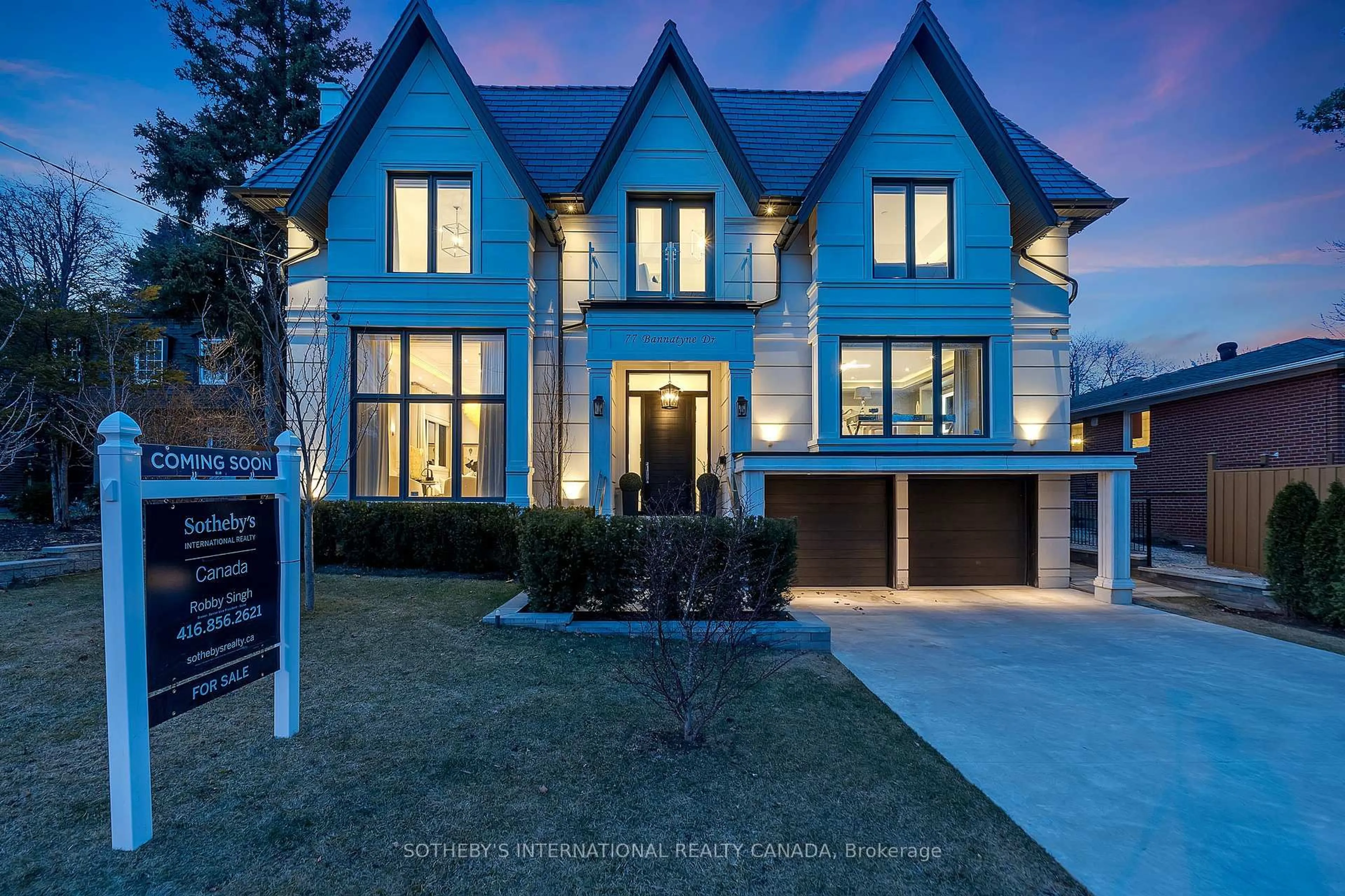 Home with brick exterior material, street for 77 Bannatyne Dr, Toronto Ontario M2L 2P2