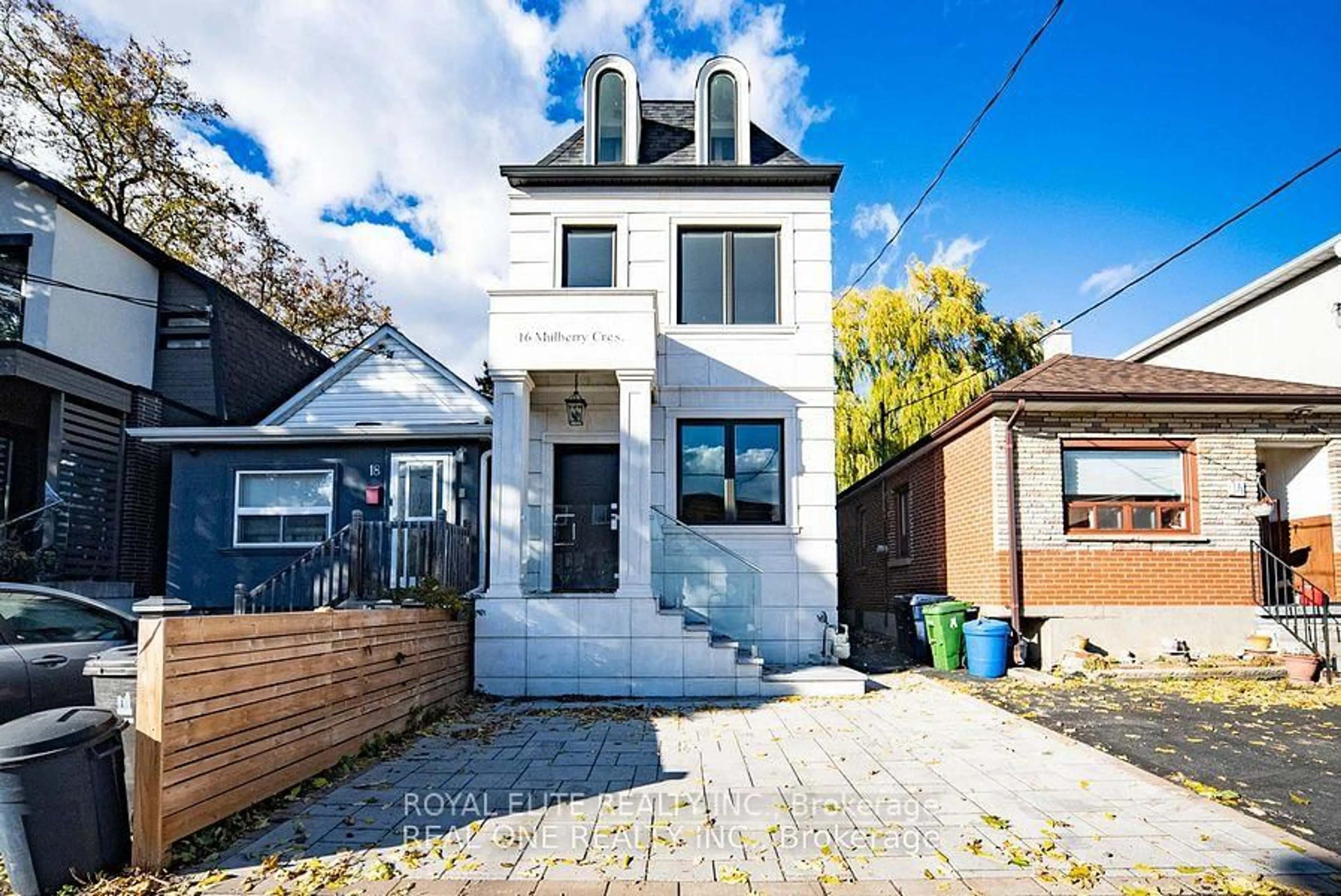 Home with brick exterior material, street for 16 Mulberry Cres, Toronto Ontario M6C 1N5