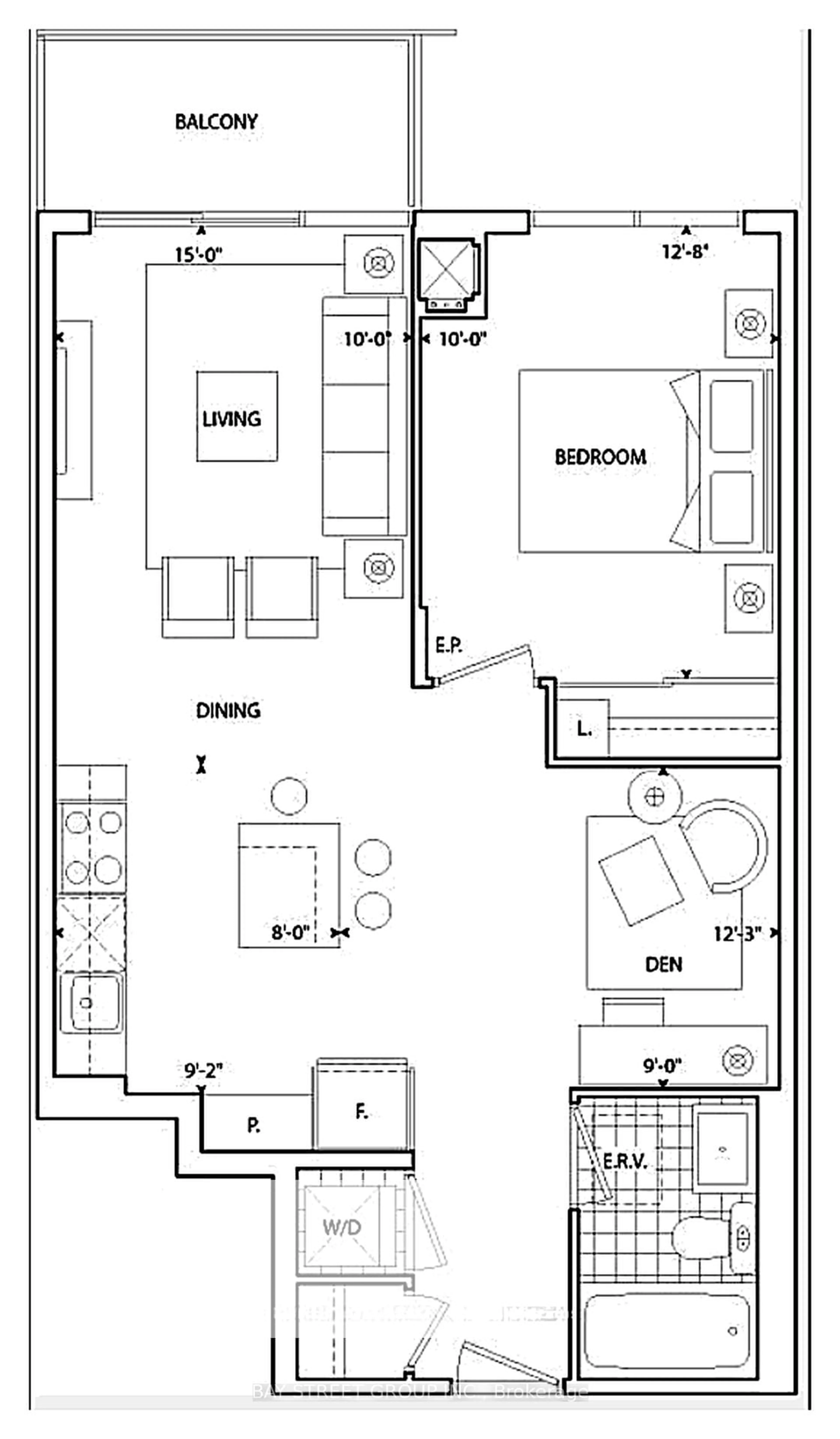 Floor plan for 70 Roehampton Ave #212, Toronto Ontario M4P 1R2