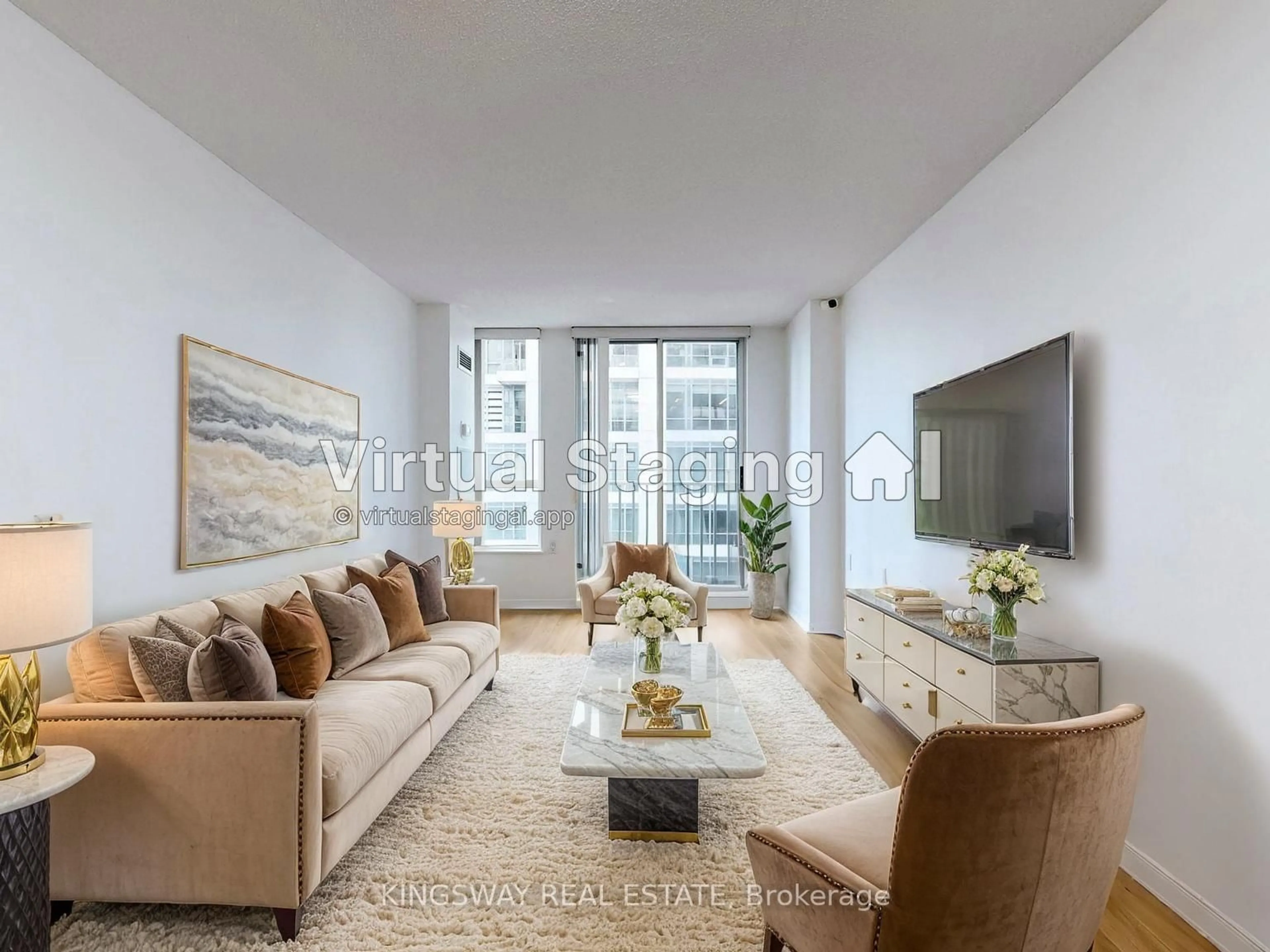 Living room with furniture, unknown for 388 Bloor St #1607, Toronto Ontario M4W 3W9