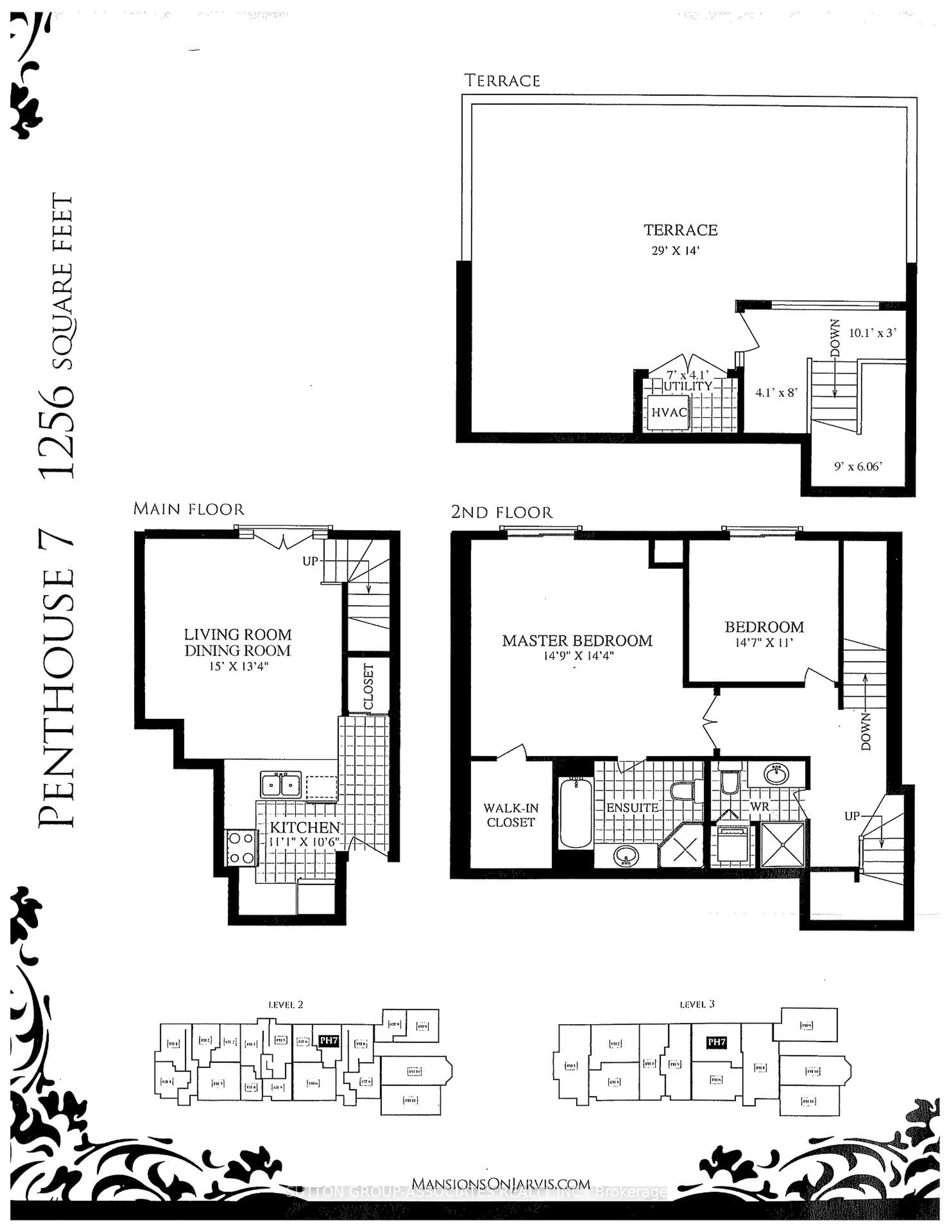 Floor plan for 539 Jarvis St #PH7, Toronto Ontario M4Y 2H7