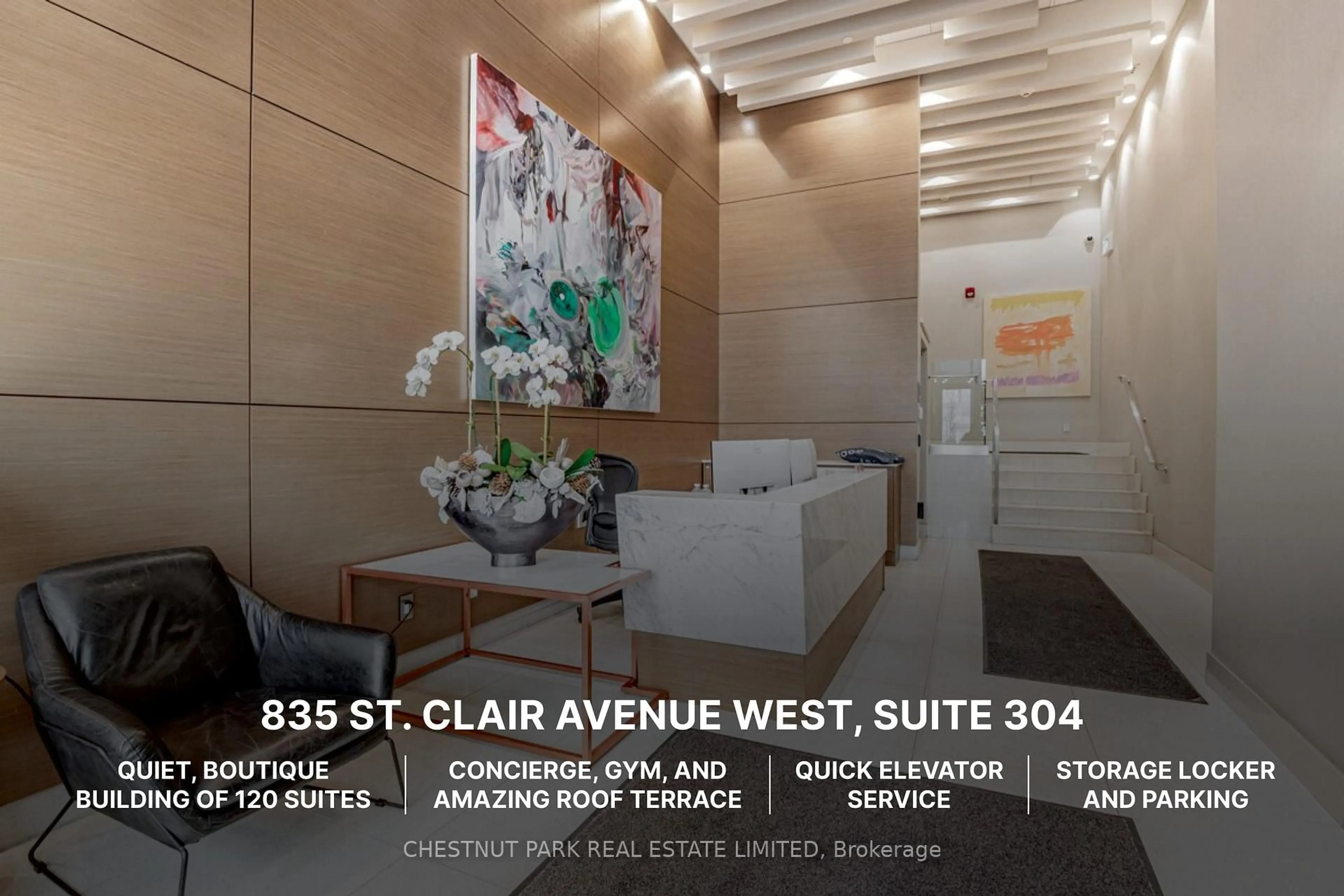 Lobby for 835 St. Clair Ave #304, Toronto Ontario M6C 0A8