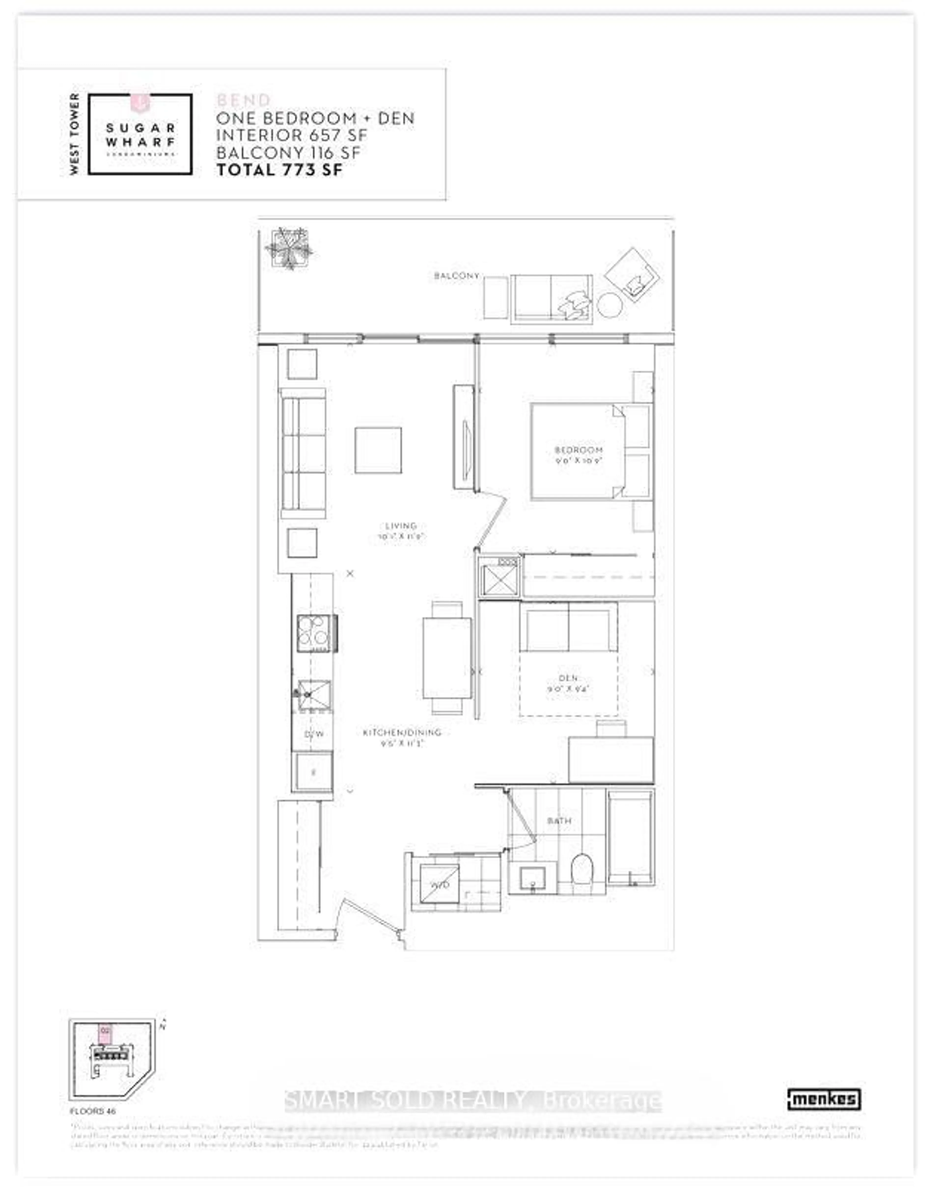 Floor plan for 55 Cooper St #5802, Toronto Ontario M5E 0G1