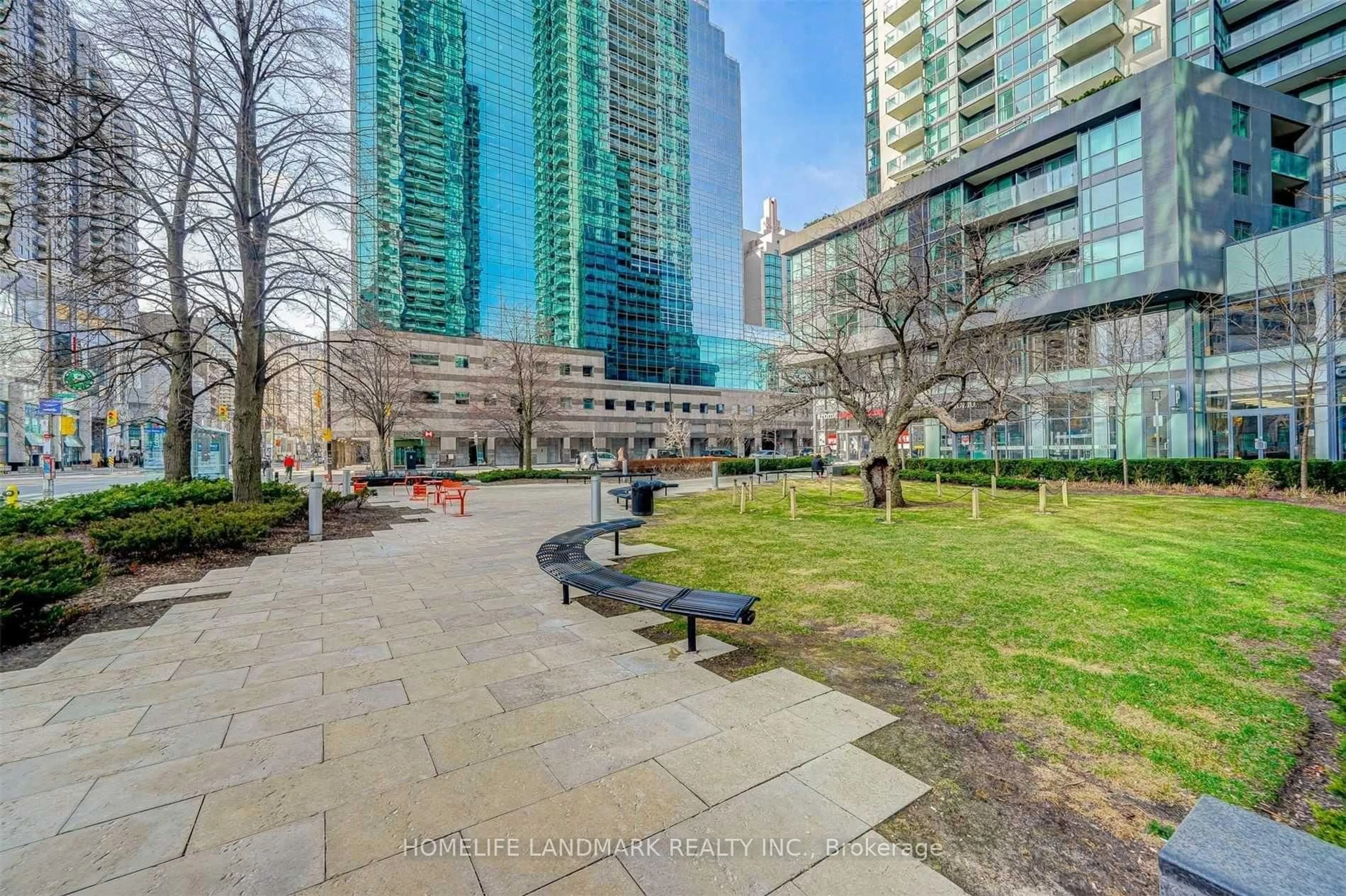 Patio, city buildings view from balcony for 5162 Yonge St #2608, Toronto Ontario M2N 0E9