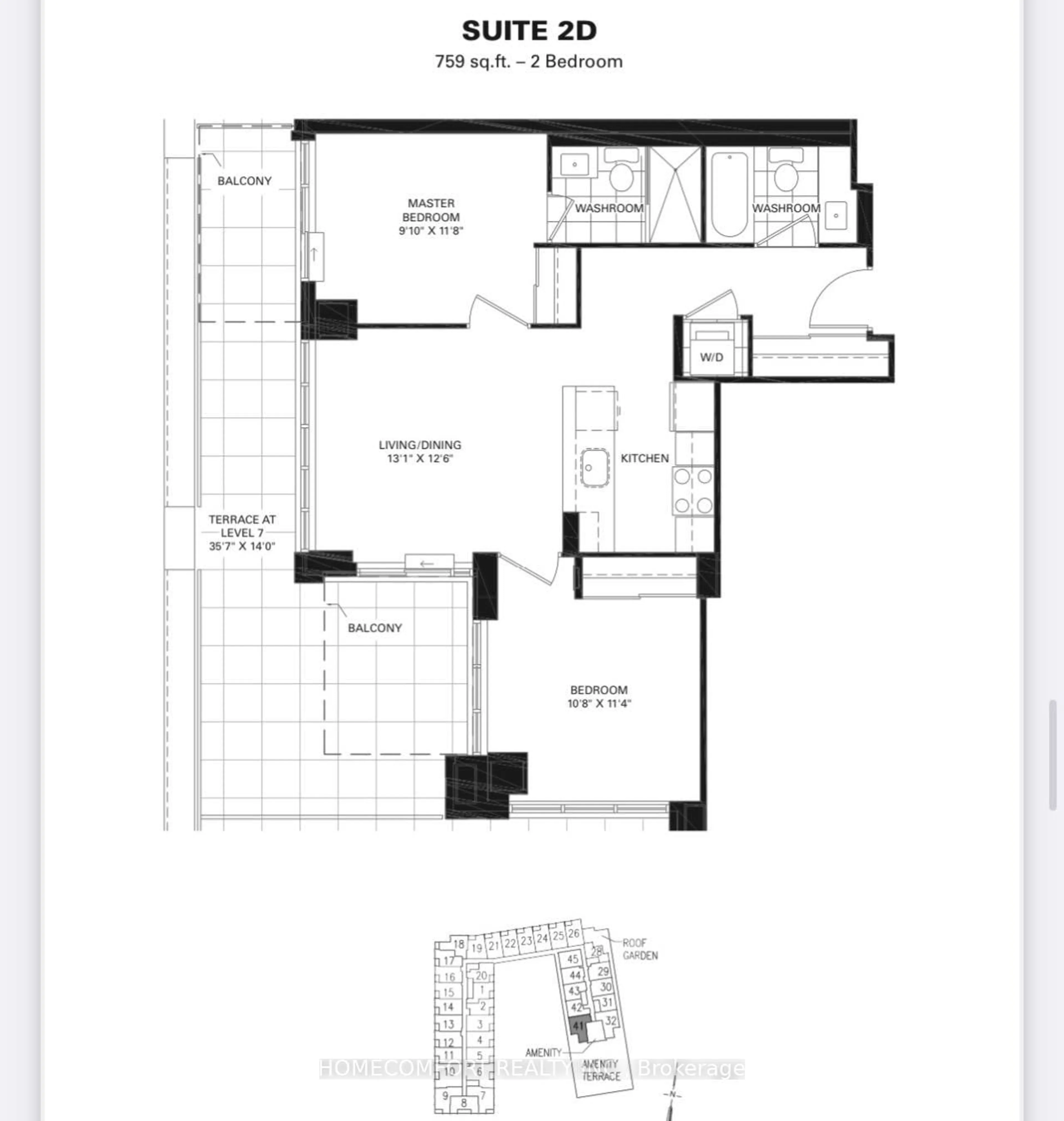 Floor plan for 38 Grand Magazine St #2041, Toronto Ontario M5V 0B1