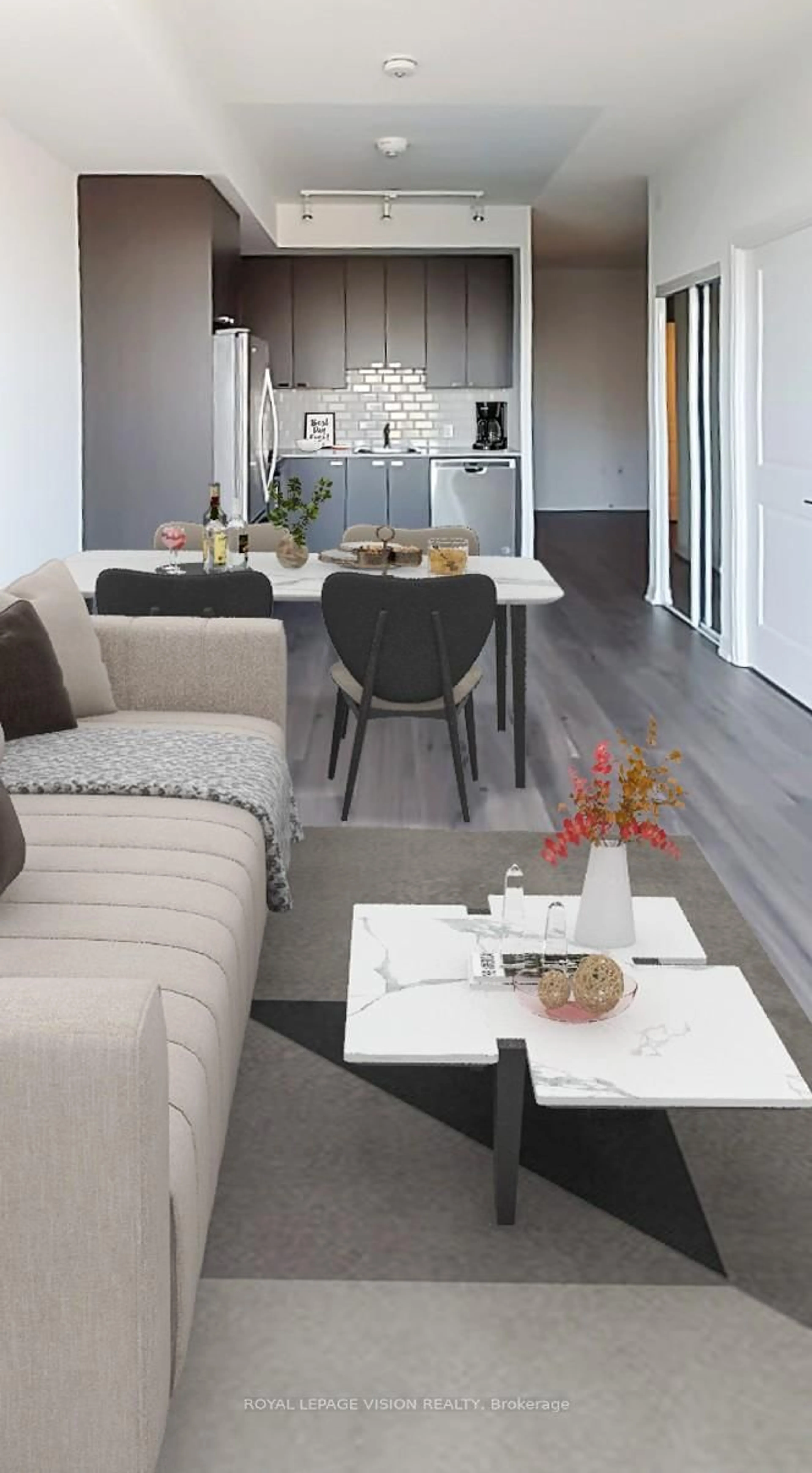 Living room with furniture, unknown for 60 Ann O'Reilly Rd #858, Toronto Ontario M2J 0C8