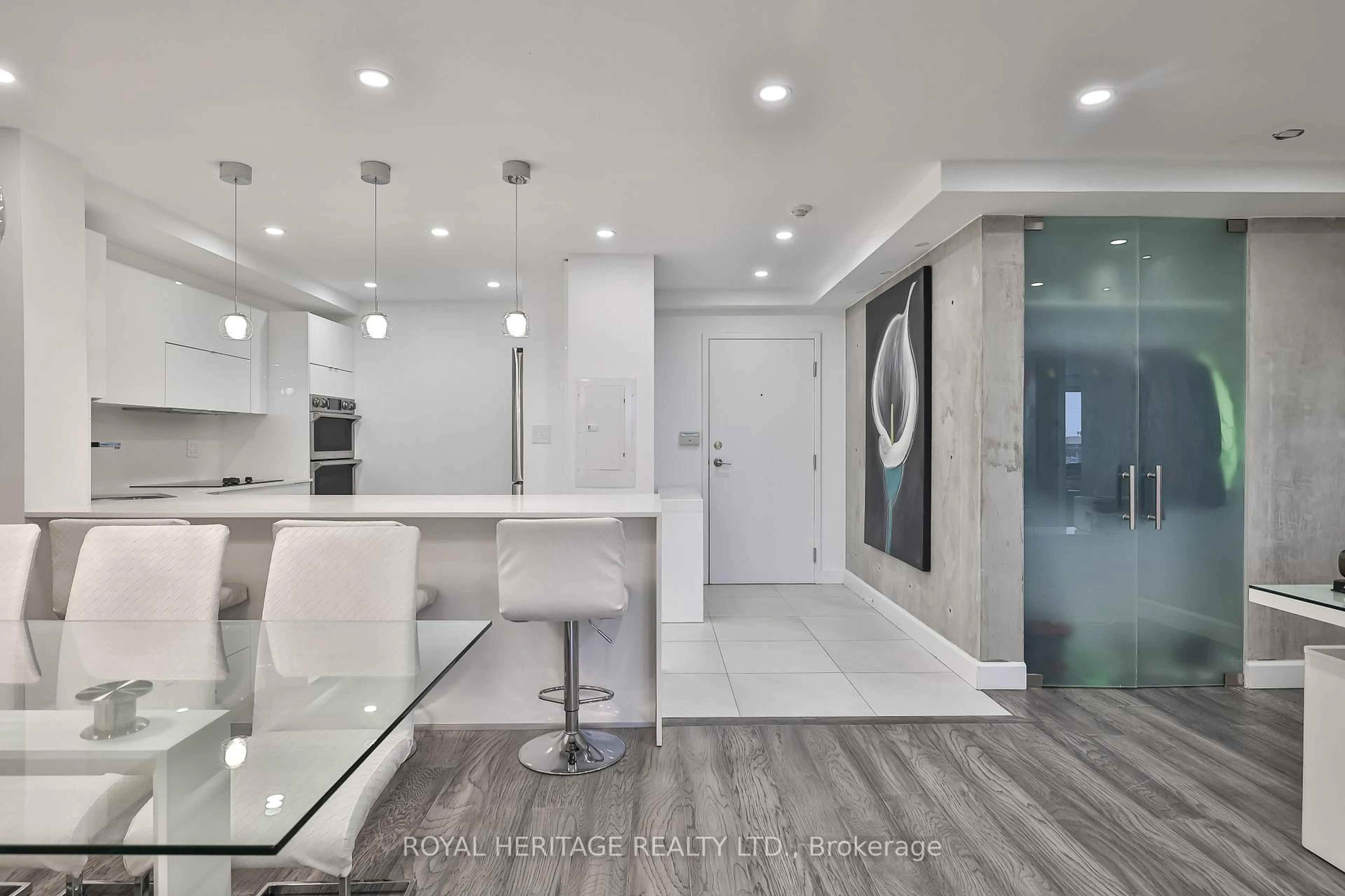 Contemporary kitchen, ceramic/tile floor for 10 Torresdale Ave #801, Toronto Ontario M2R 3V8