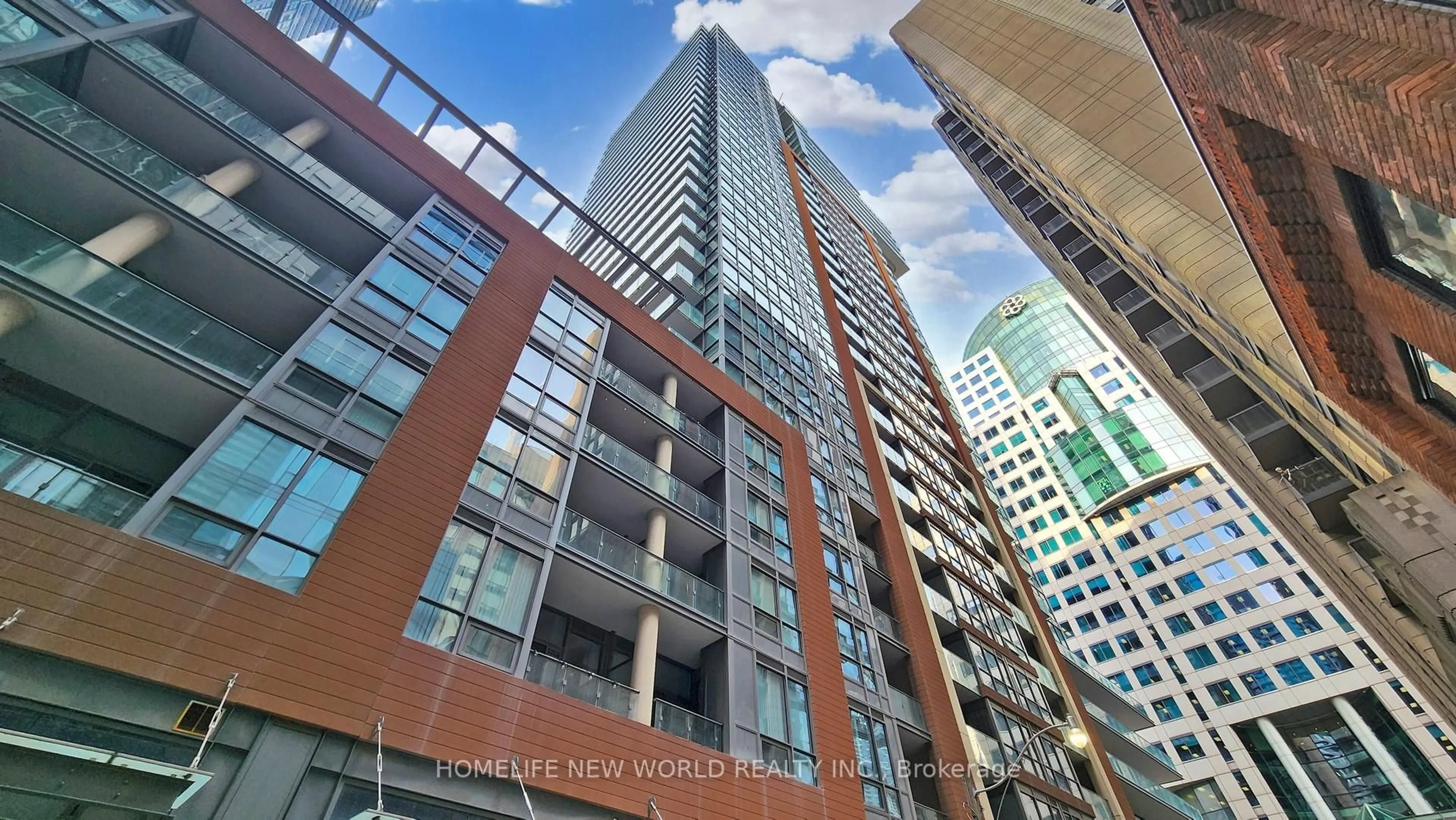 A pic from outside/outdoor area/front of a property/back of a property/a pic from drone, city buildings view from balcony for 8 Mercer St #1706, Toronto Ontario M5V 0C4