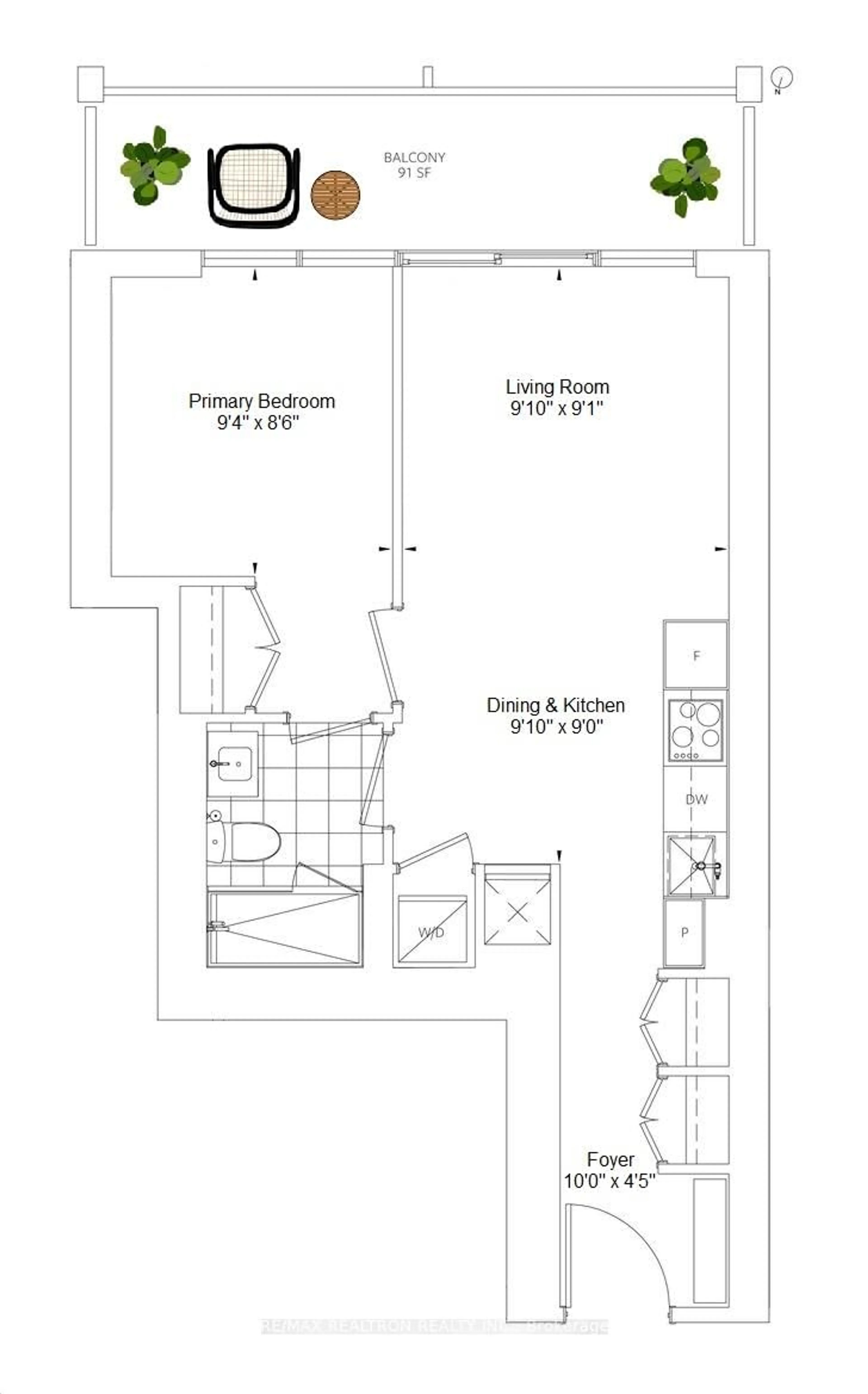 Floor plan for 88 Queen St #1606, Toronto Ontario M5C 0B6