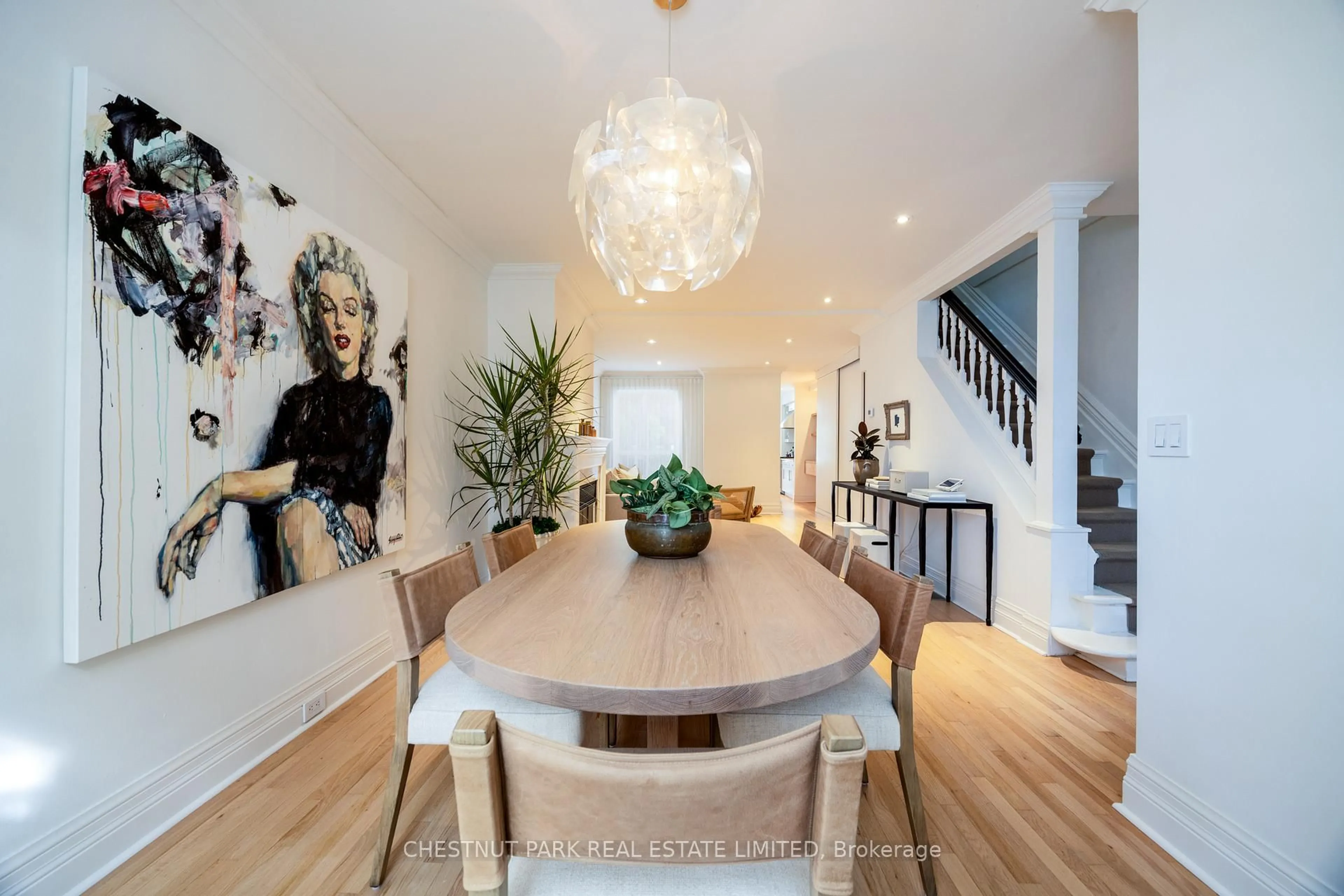 Dining room, wood/laminate floor for 3 Ottawa St, Toronto Ontario M4T 2B5