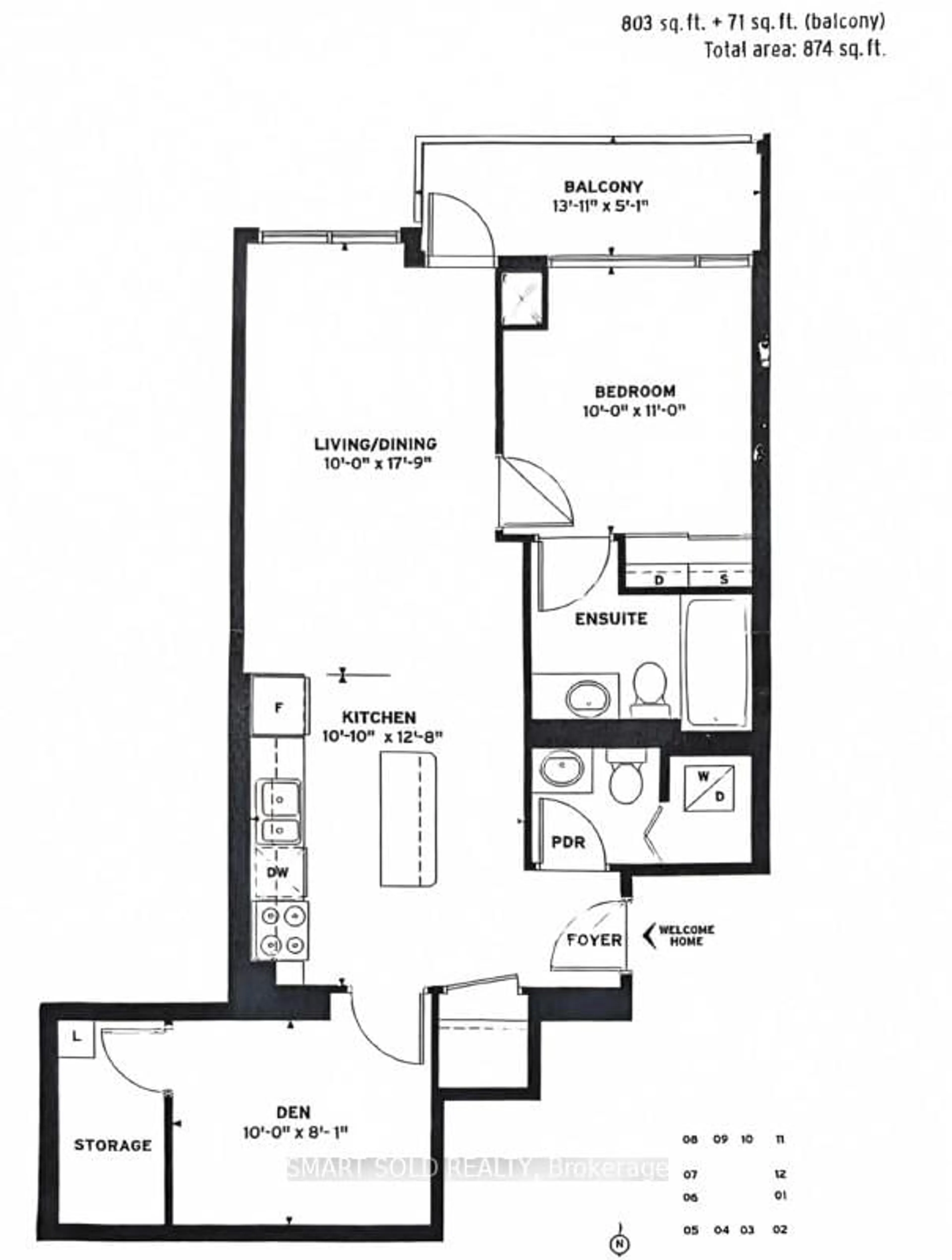 Floor plan for 2191 Yonge St #901, Toronto Ontario M4S 3H8