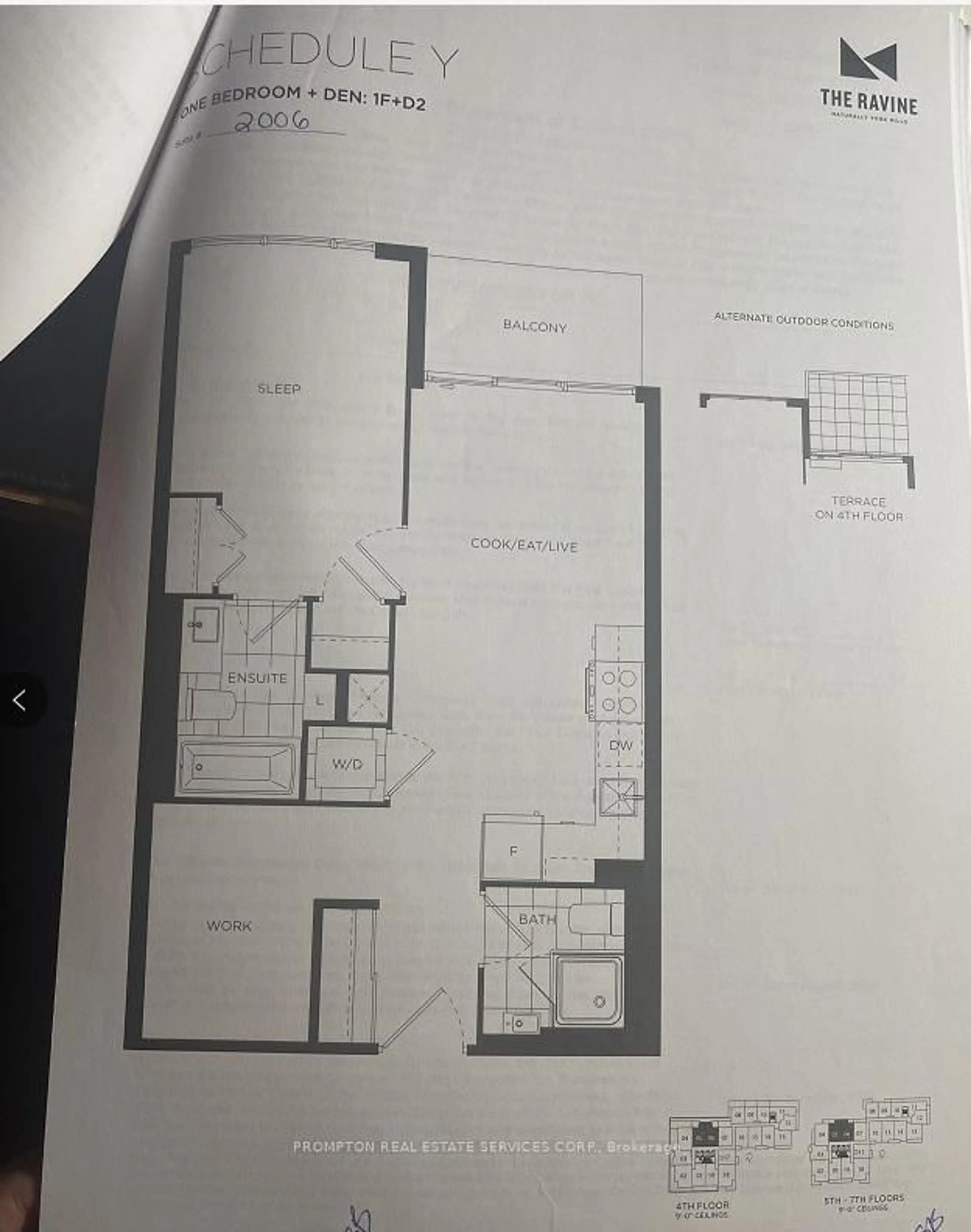 Floor plan for 10 Deerlick Cres #2006, Toronto Ontario M3A 0A7