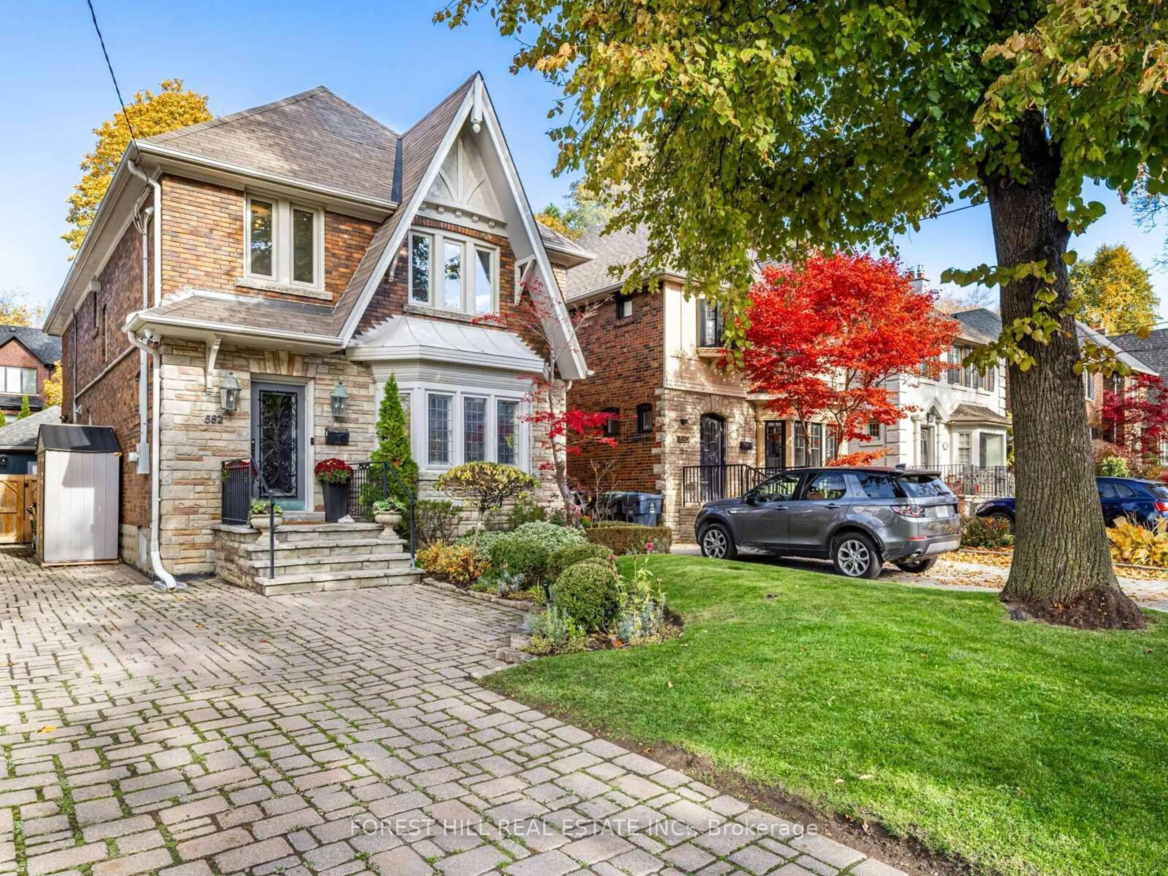 Home with brick exterior material, street for 582 Briar Hill Ave, Toronto Ontario M5N 1M9