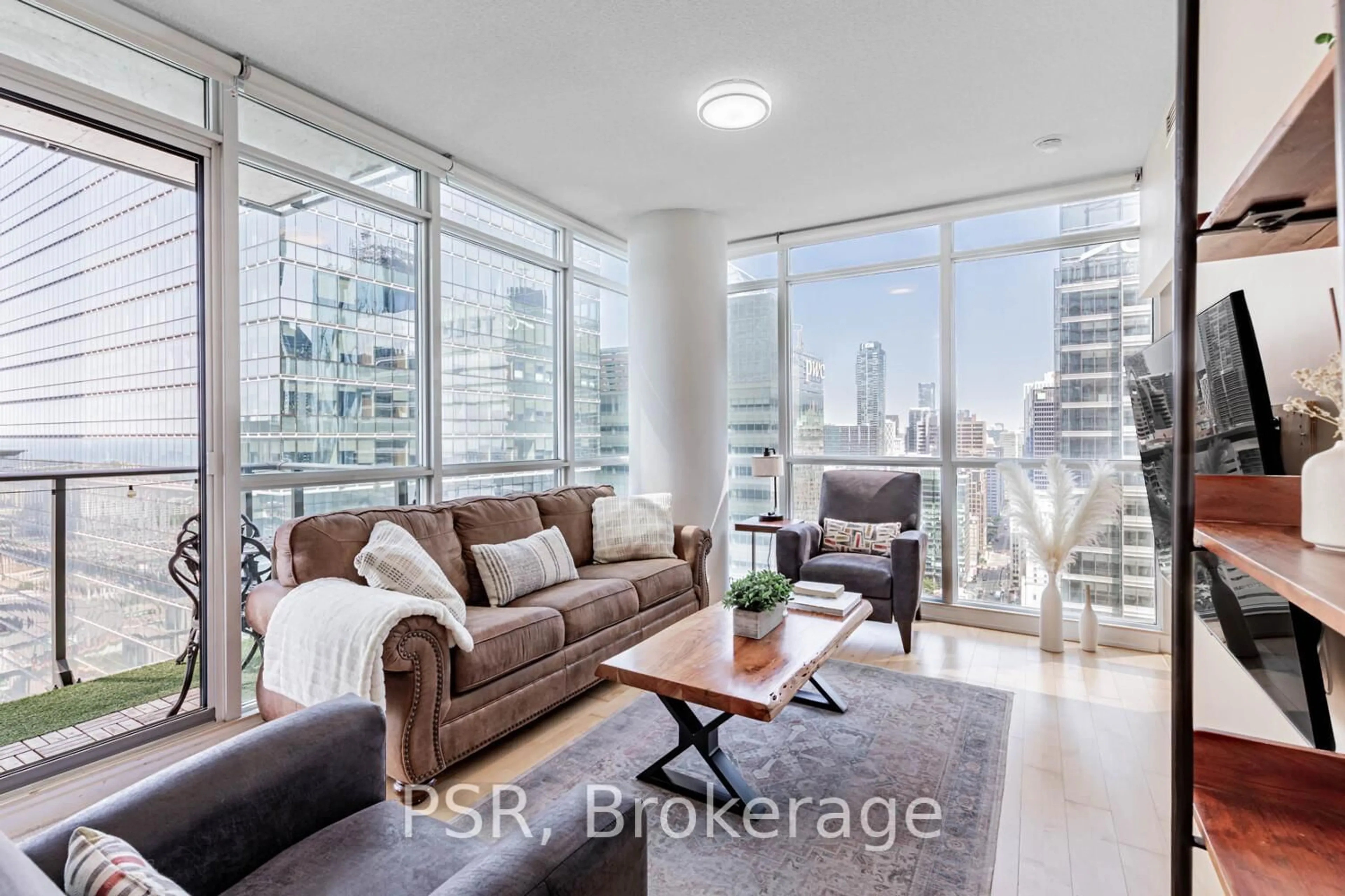 Living room with furniture, unknown for 55 Bremner Blvd #3101, Toronto Ontario M5J 0A6