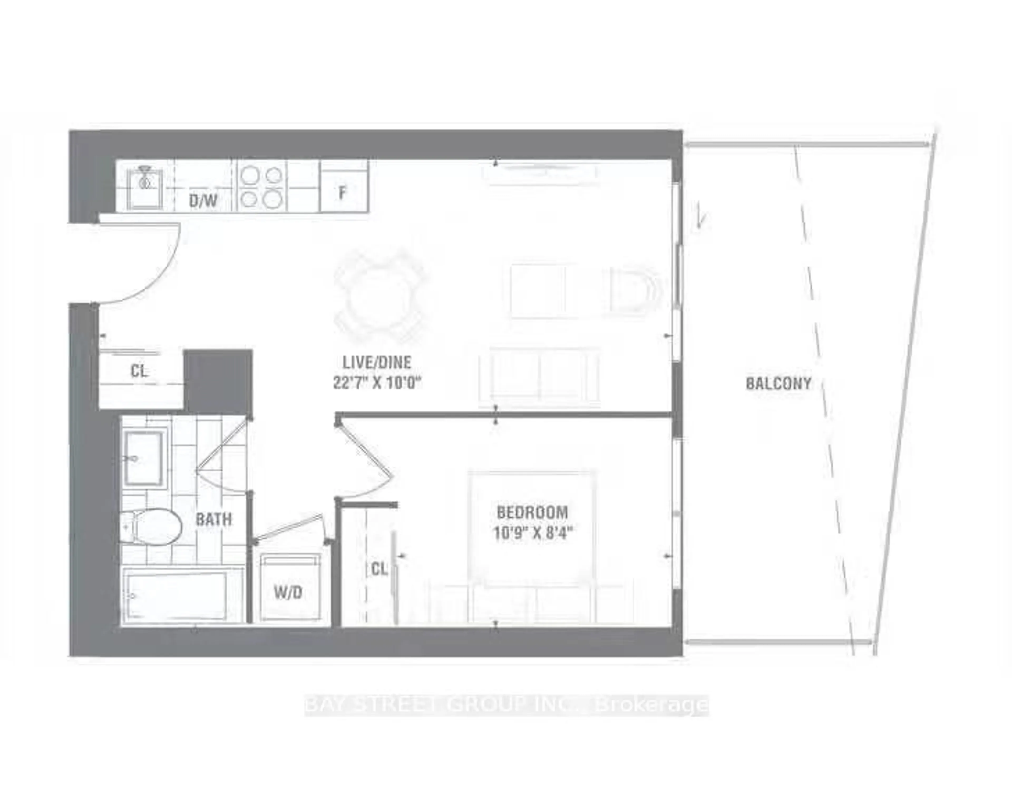 Floor plan for 15 Queens Quay #1810, Toronto Ontario M5E 0C5