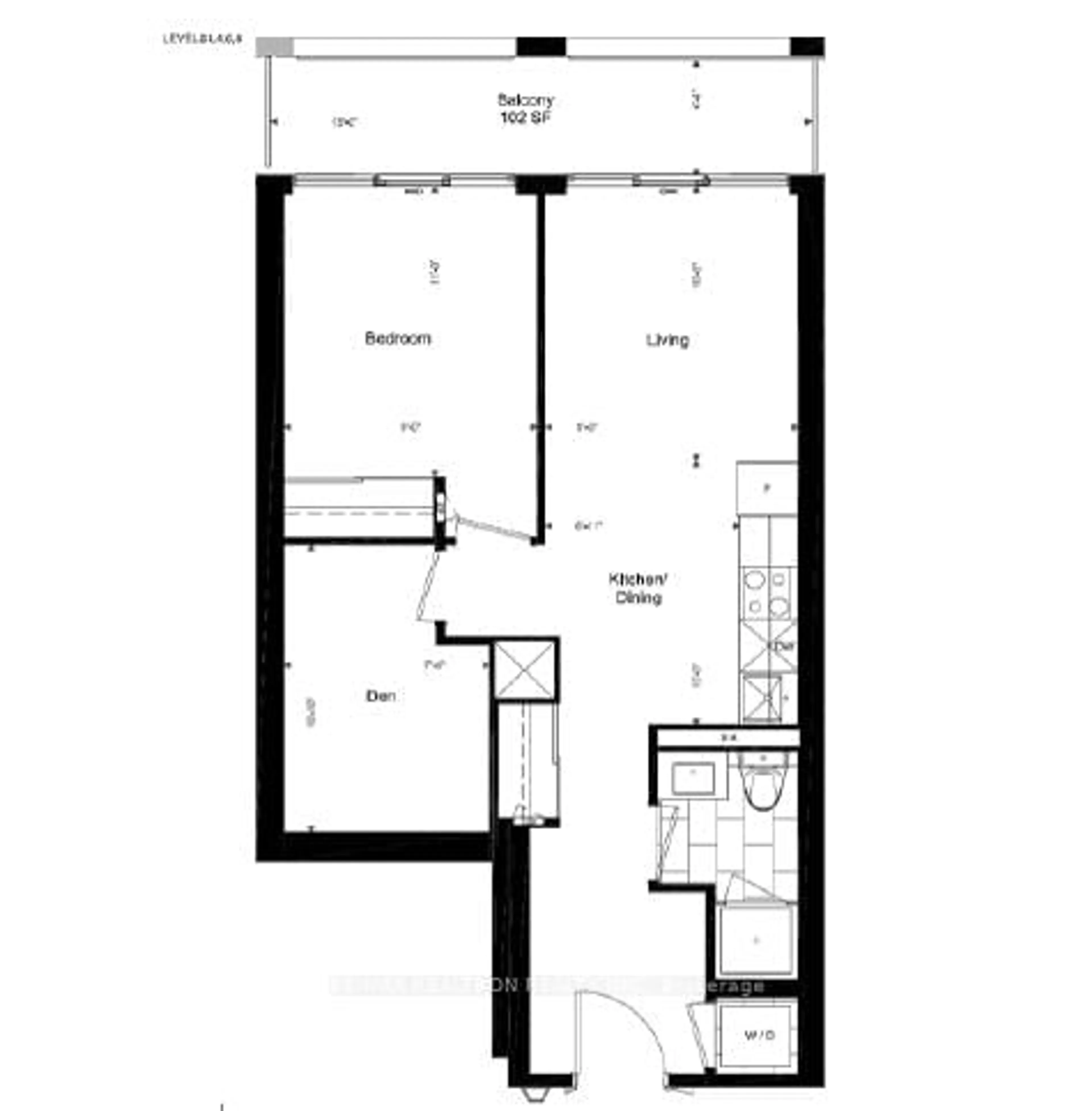 Floor plan for 70 Princess St #706, Toronto Ontario M5A 0X6