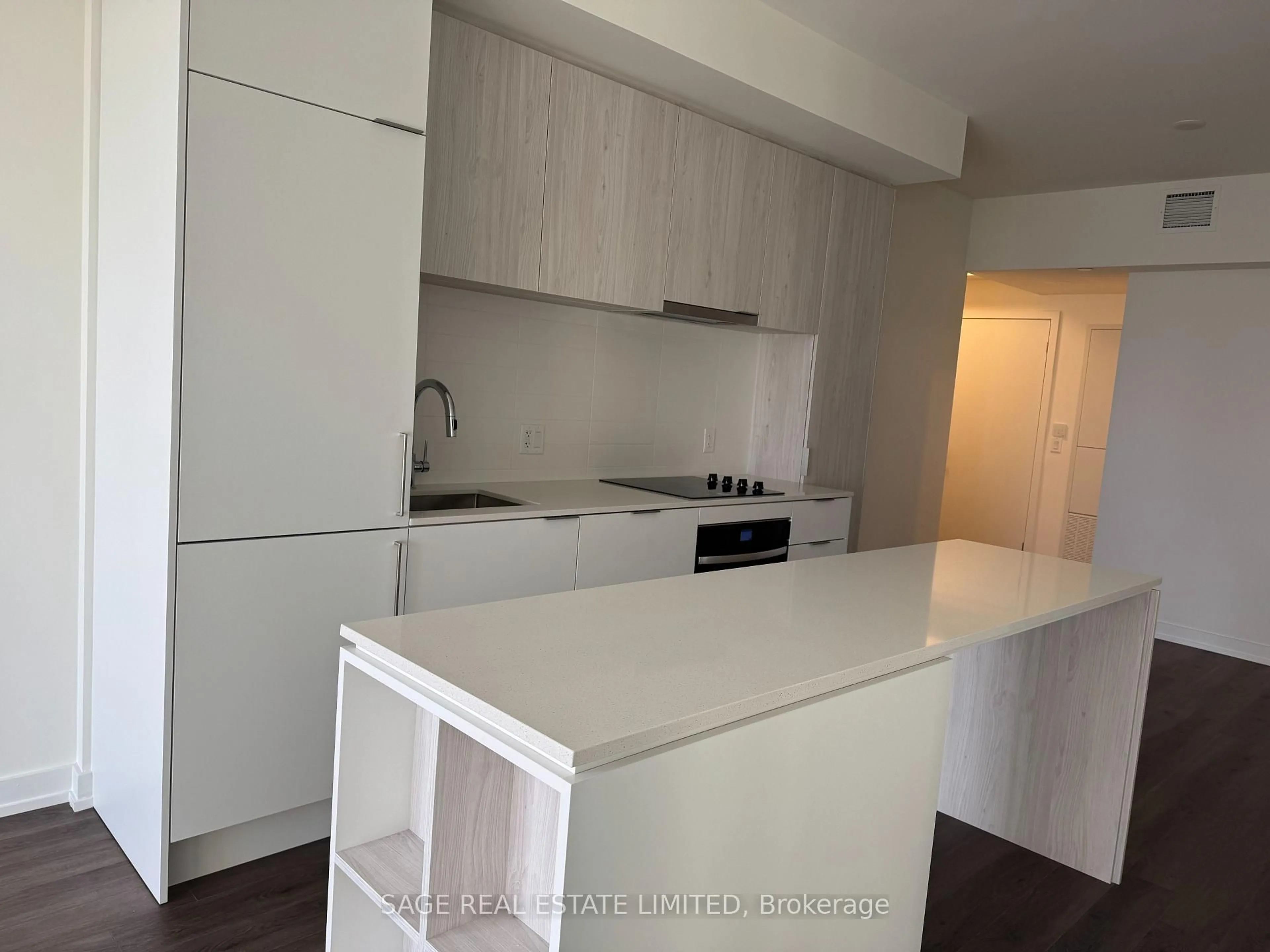 Standard kitchen, wood/laminate floor for 89 Church St #1807, Toronto Ontario M5C 0B7