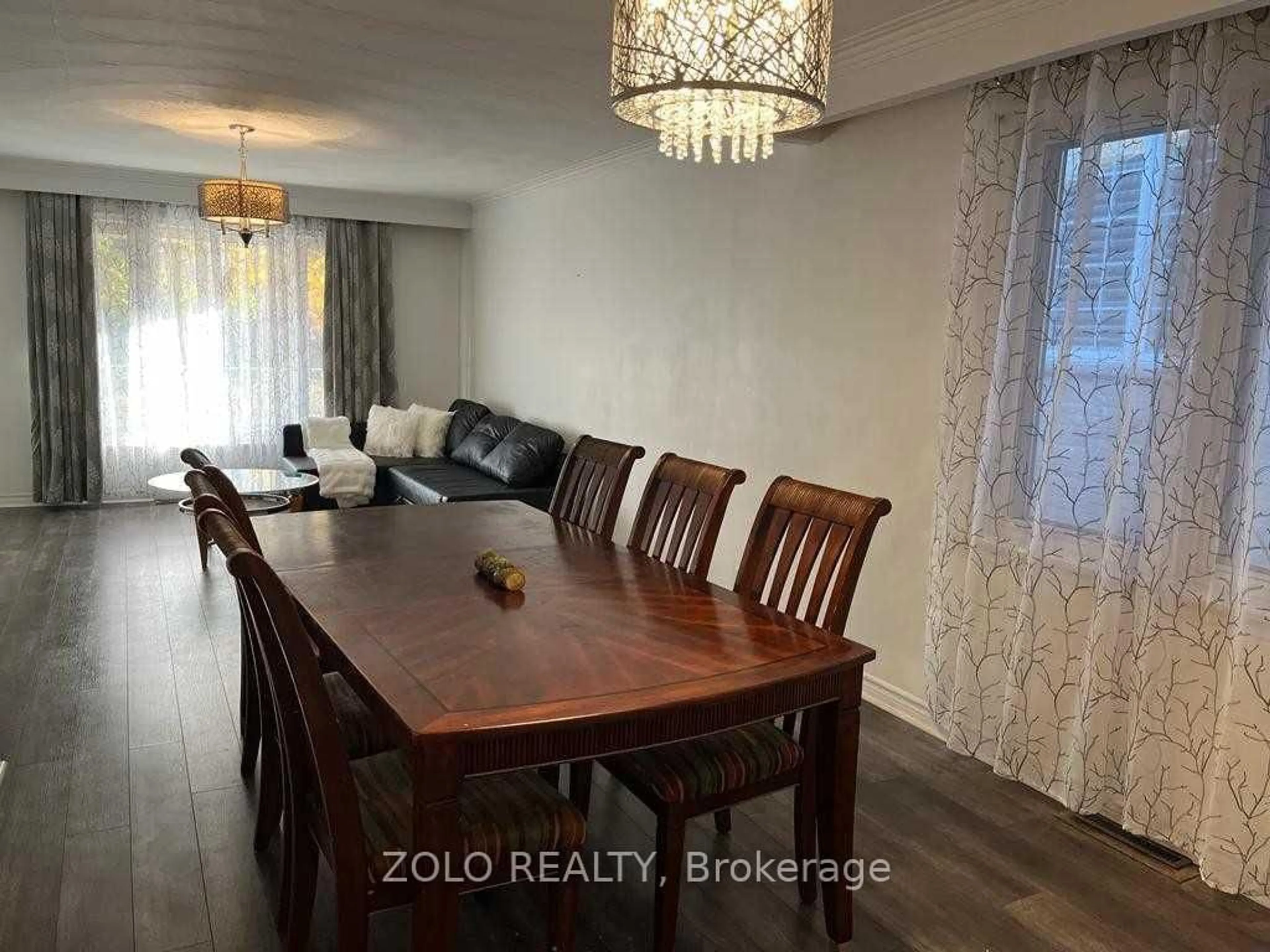 Dining room, wood/laminate floor for 190 Pemberton Ave, Toronto Ontario M2M 1Y8