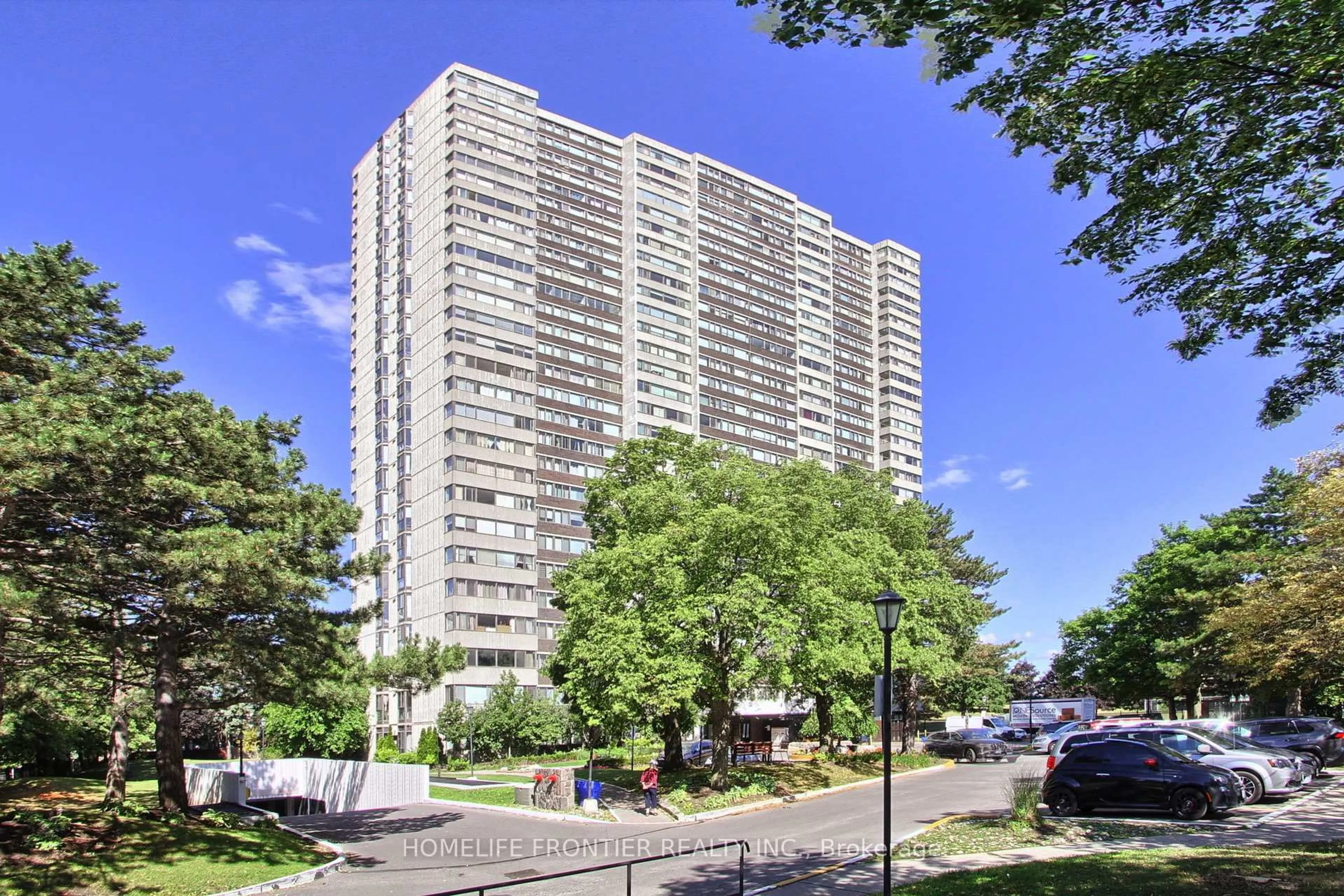 A pic from outside/outdoor area/front of a property/back of a property/a pic from drone, street for 80 Antibes Dr #1906, Toronto Ontario M2R 3N5