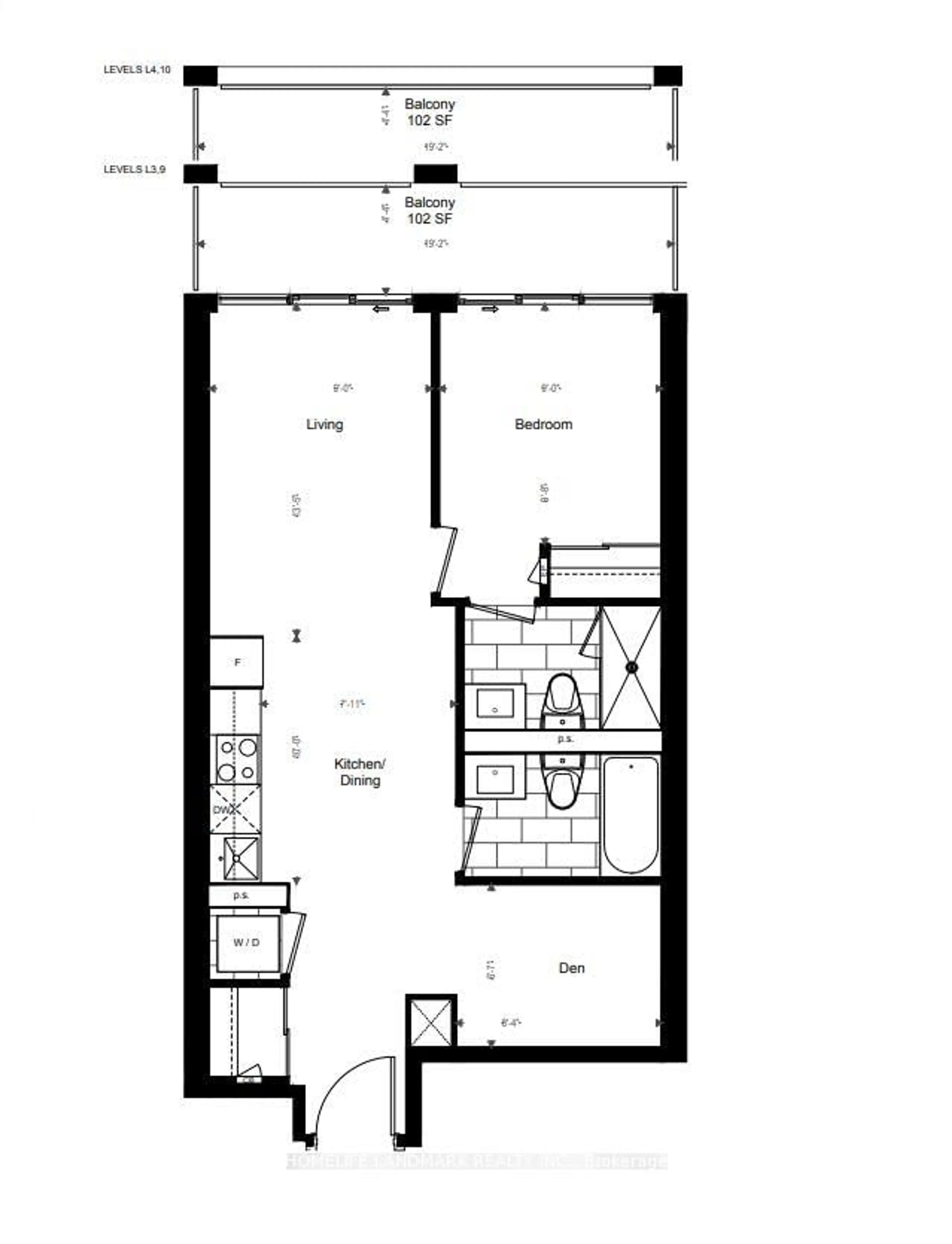 Floor plan for 135 Lower Sherbourne St #570, Toronto Ontario M5A 1Y4