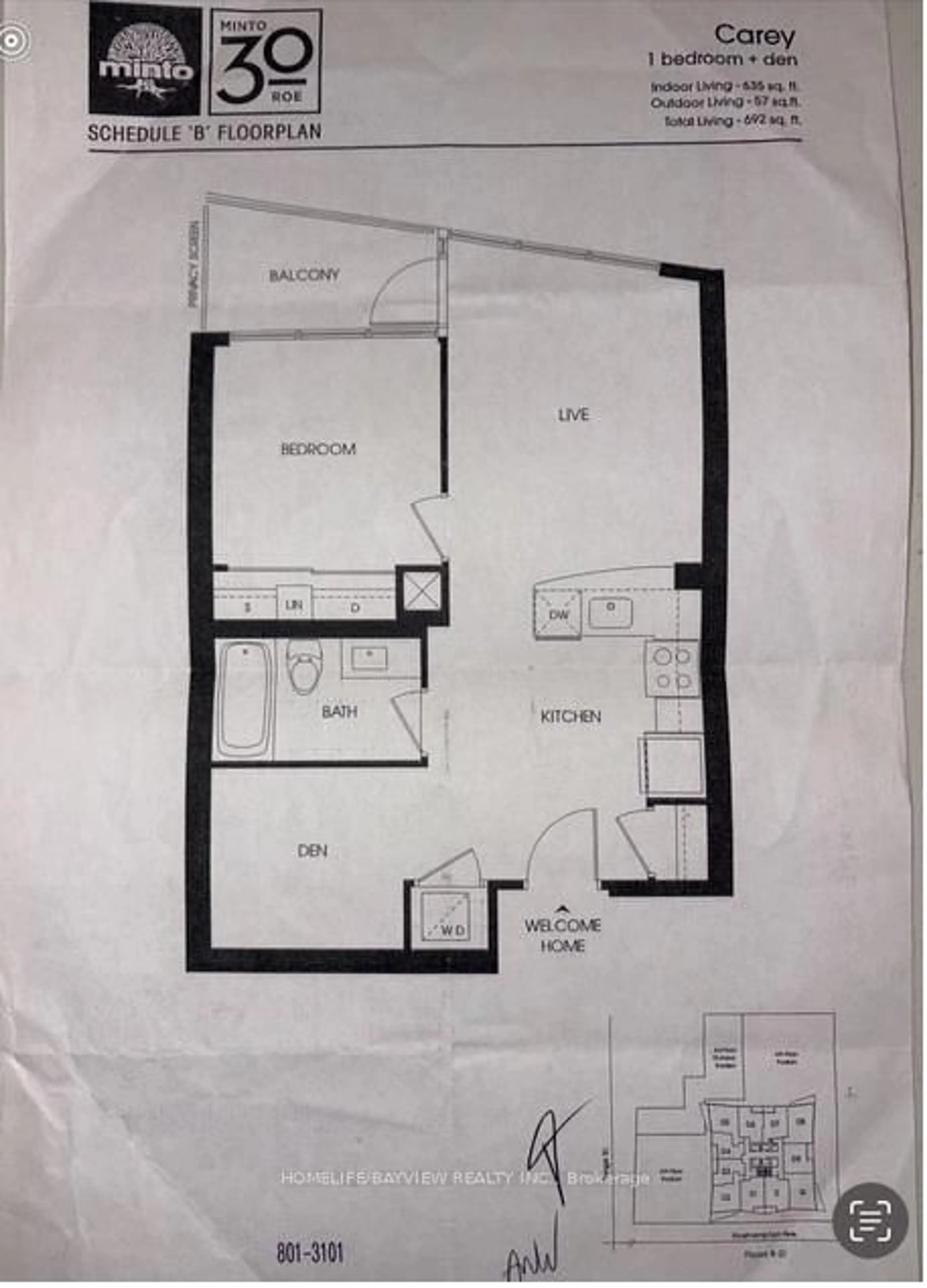 Floor plan for 30 Roehampton Ave #2901, Toronto Ontario M4P 0B9